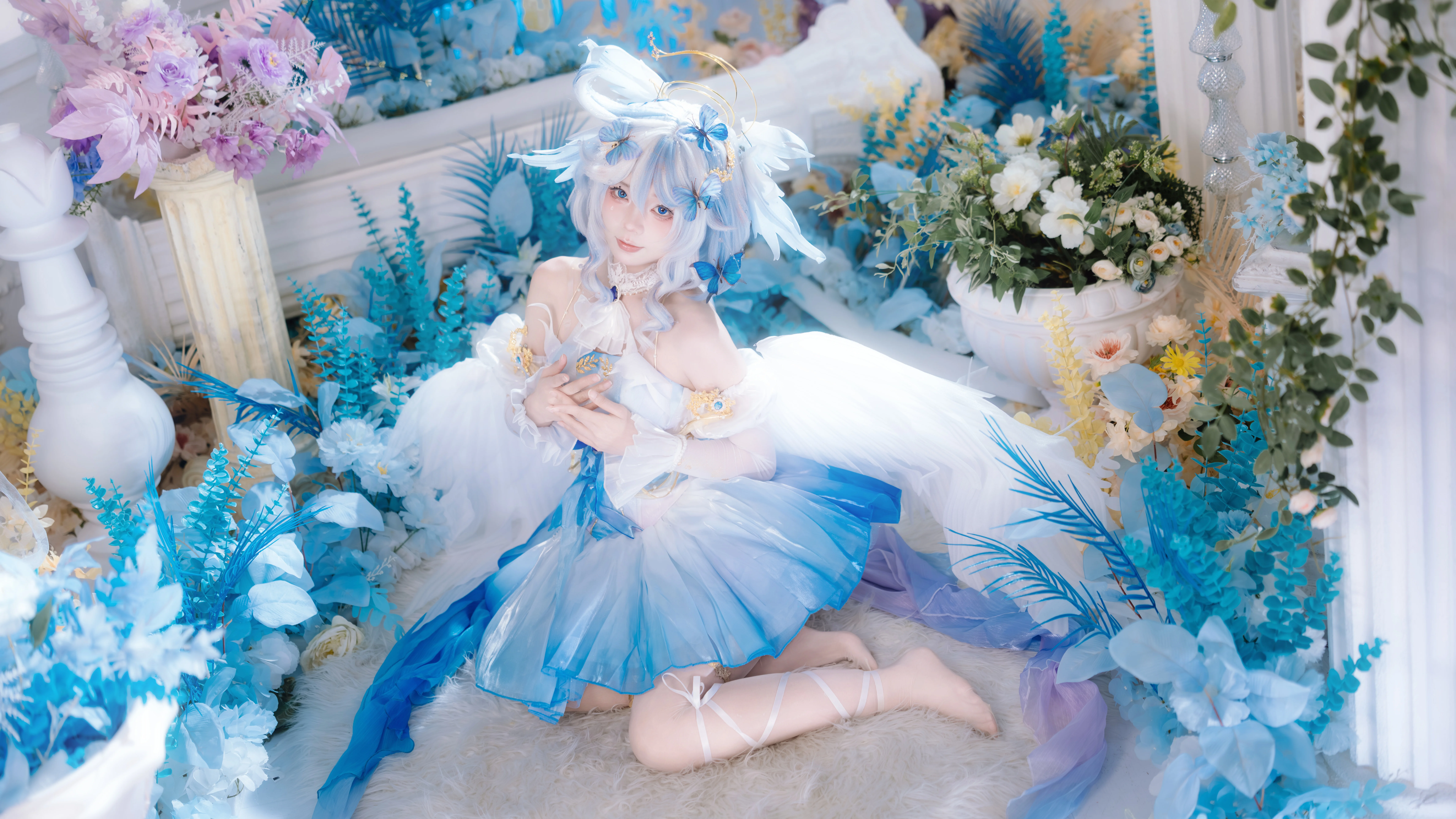 【芙卡洛斯cos】原神水神，在水晶与花海间的定格 - 第 1 张
