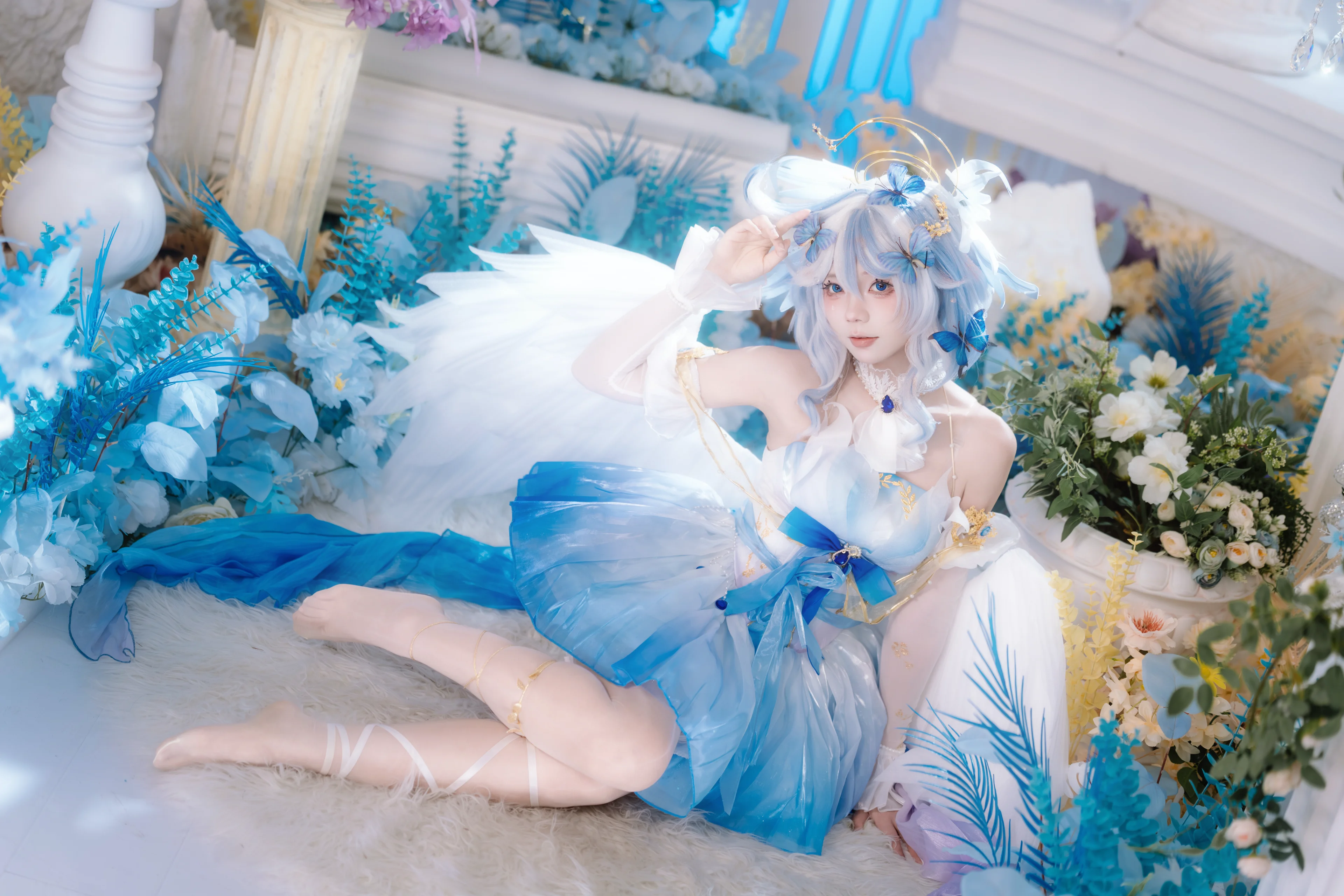 【芙卡洛斯cos】原神水神，在水晶与花海间的定格 - 第 2 张