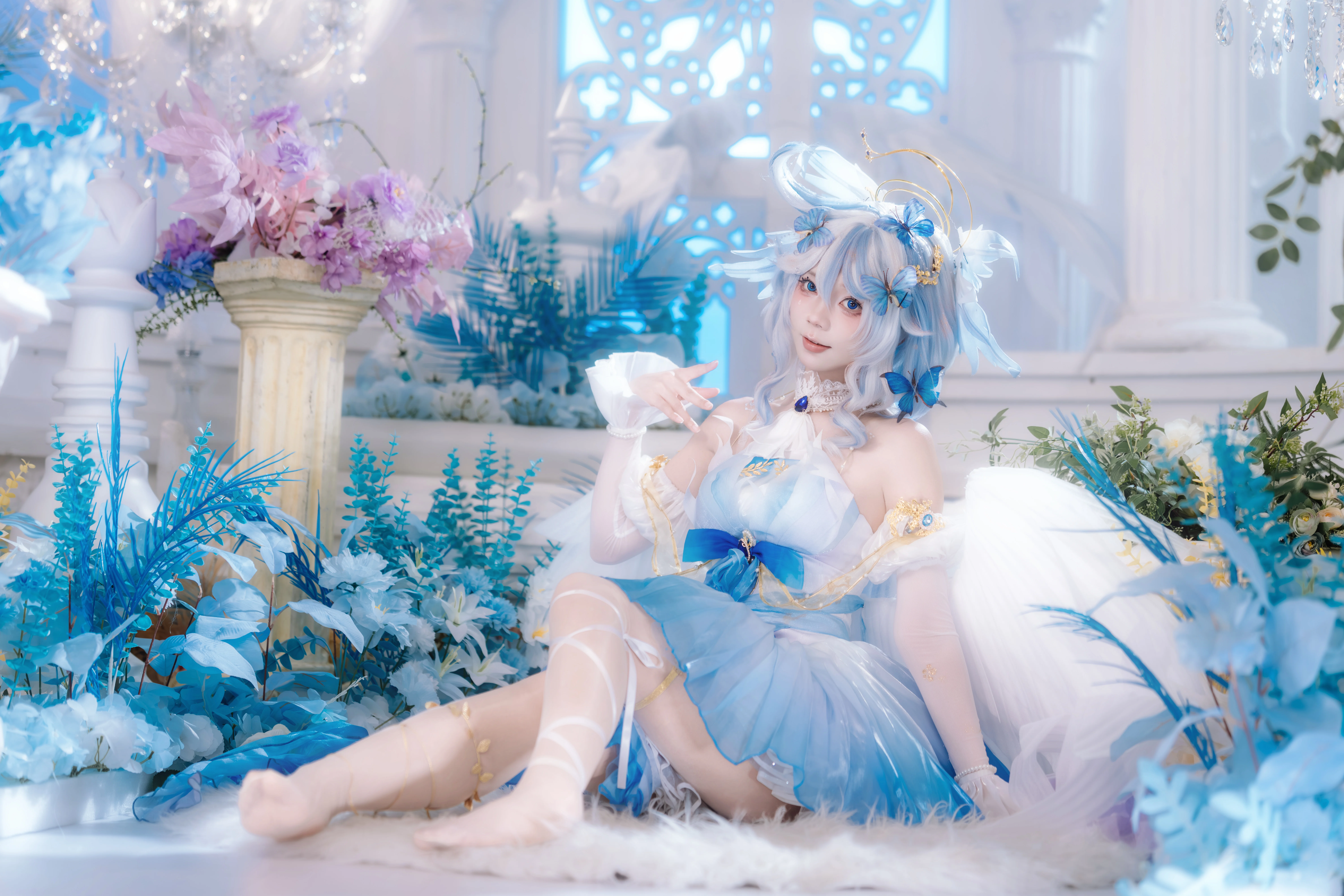 【芙卡洛斯cos】原神水神，在水晶与花海间的定格 - 第 3 张
