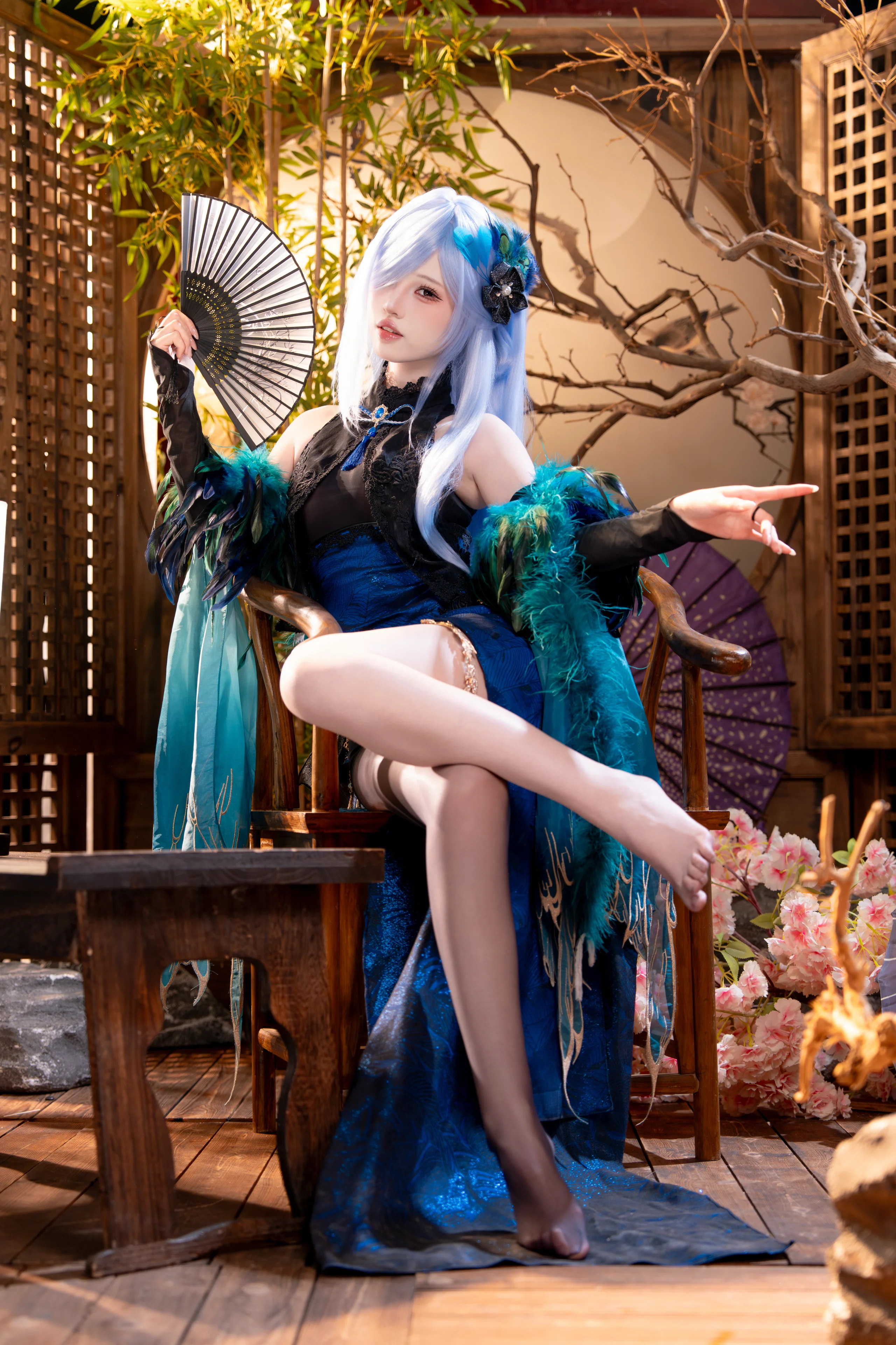 【碧蓝航线彰武cos】青翎入画，竹林庭院里的静谧瞬间