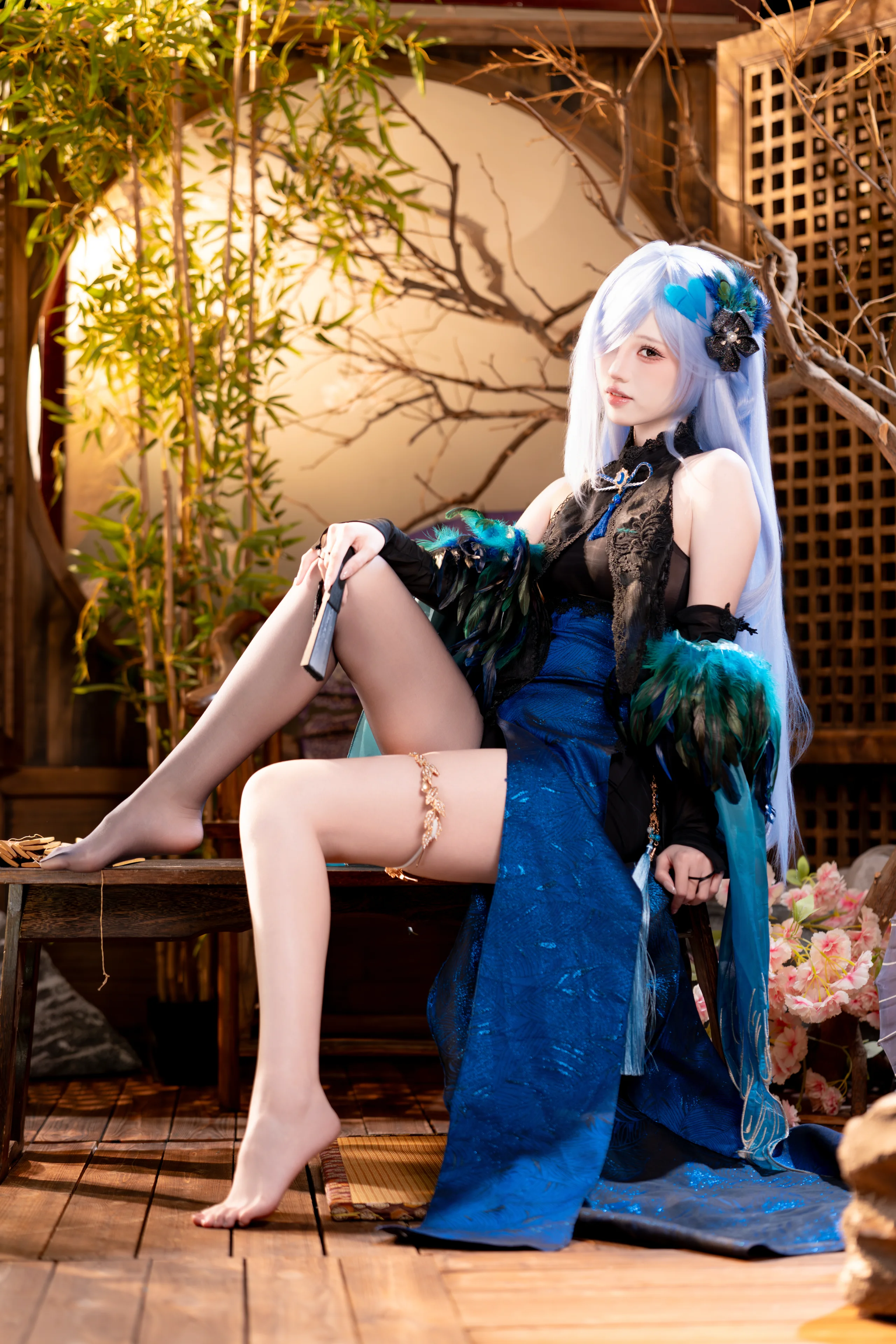 【碧蓝航线彰武cos】青翎入画，竹林庭院里的静谧瞬间 - 第 4 张