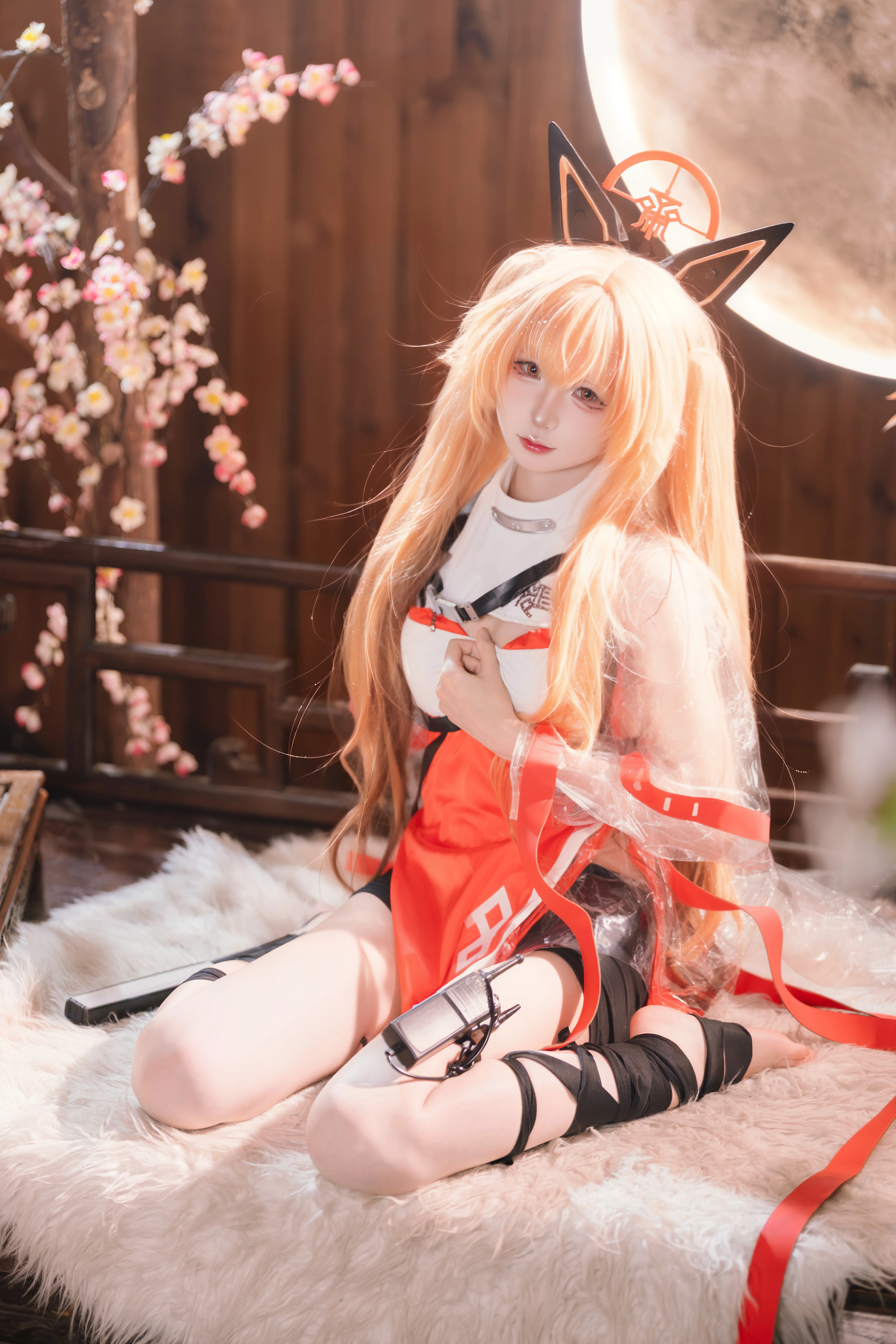 【婴宁 コスプレ】勝利の女神：NIKKEの赤狐、古風とサイバーの交錯 - 5 枚目