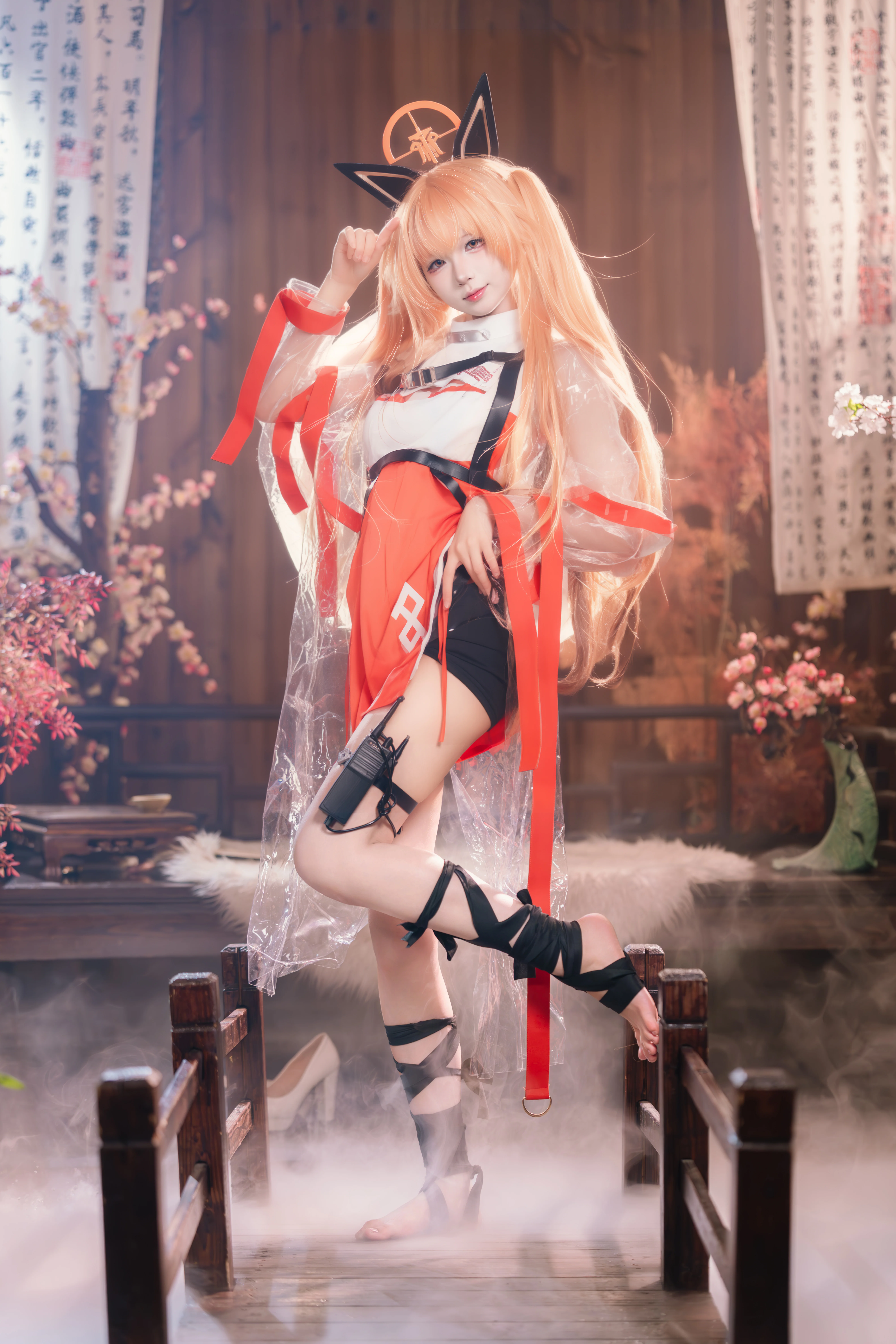 【婴宁 コスプレ】勝利の女神：NIKKEの赤狐、古風とサイバーの交錯
