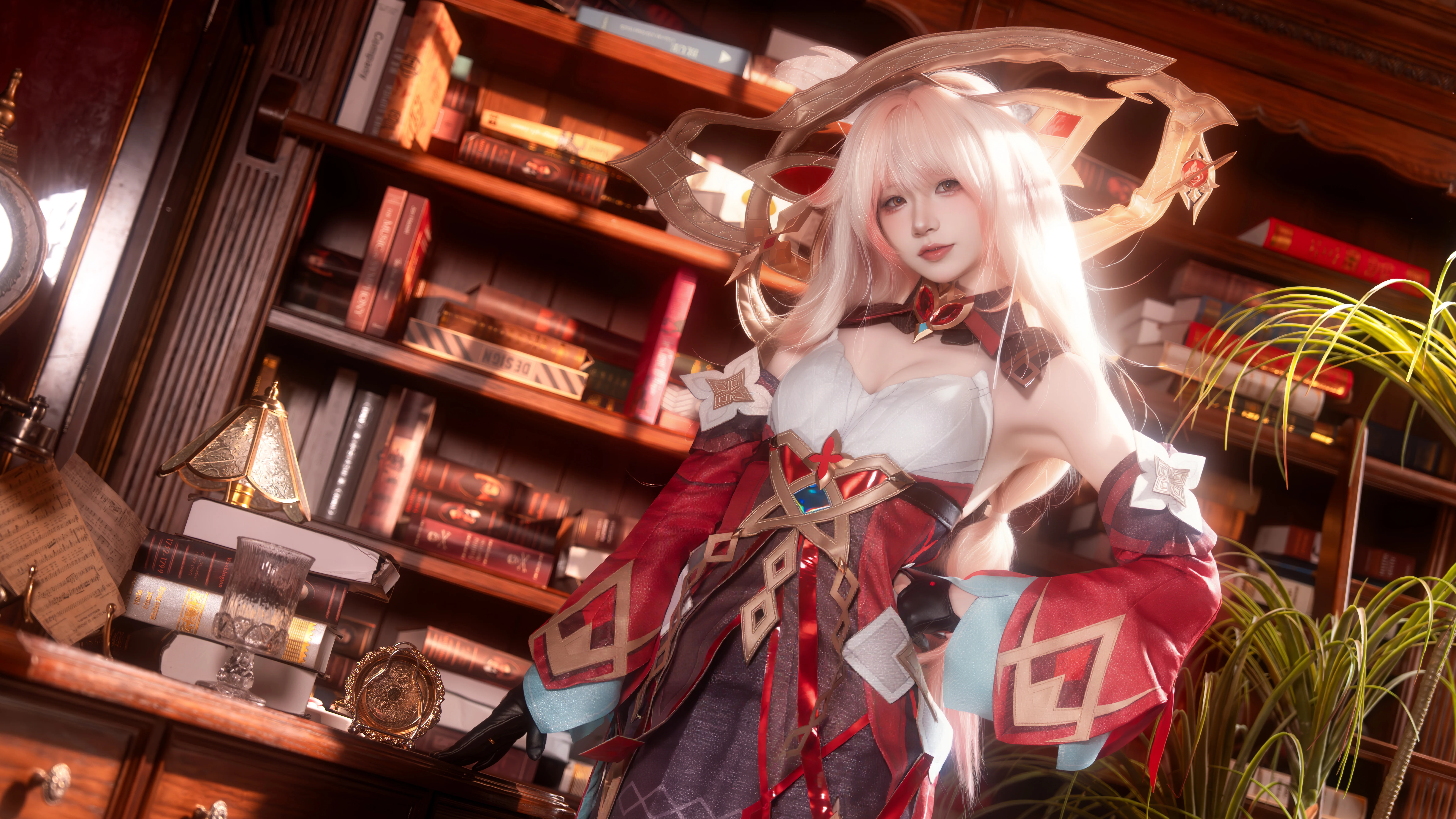 【艾莉丝cos】提瓦特第一魔女降临复古书房 - 第 2 张