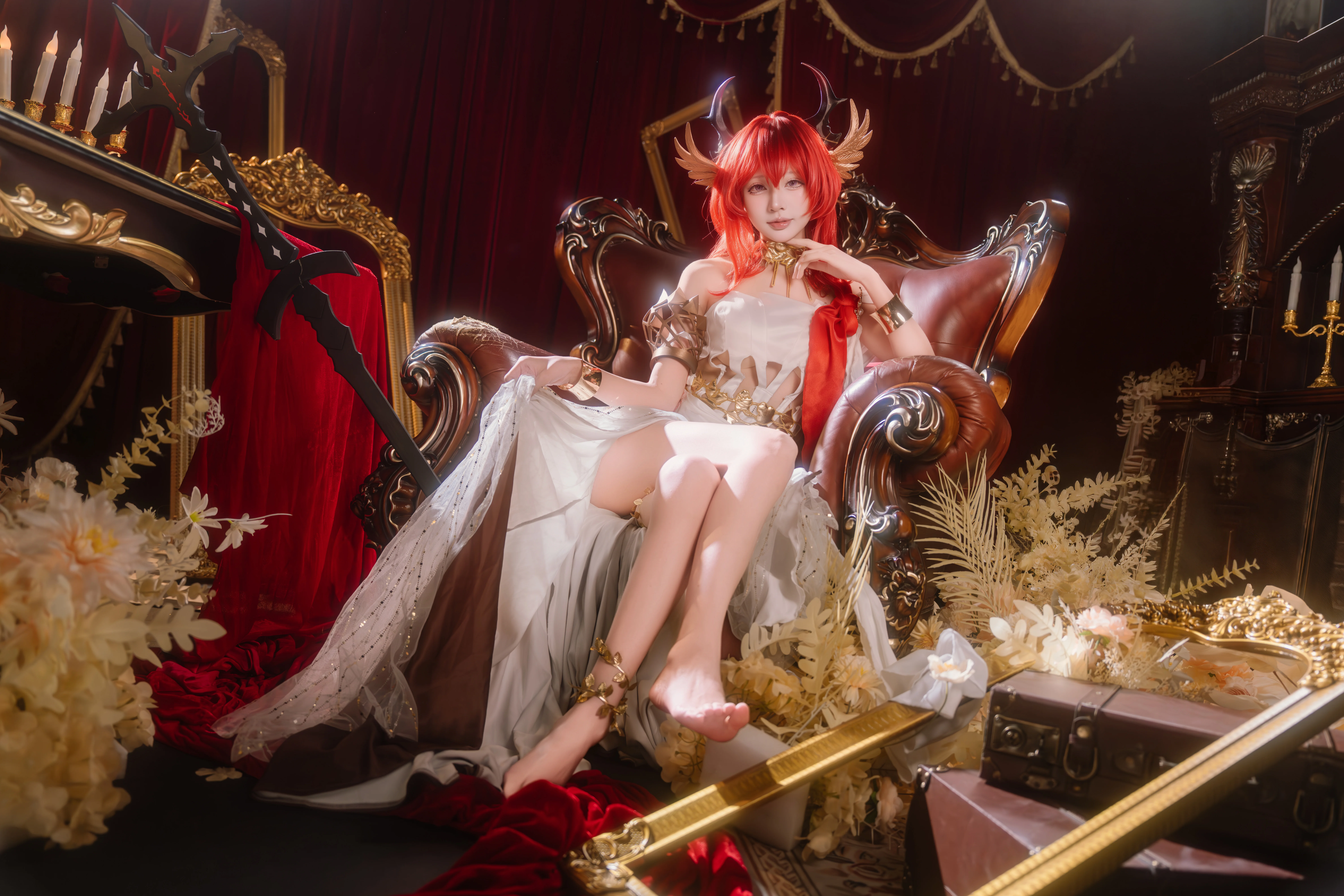 【スルト コスプレ】サルカズの黄金の夜、音律聯覚の華麗なる表現