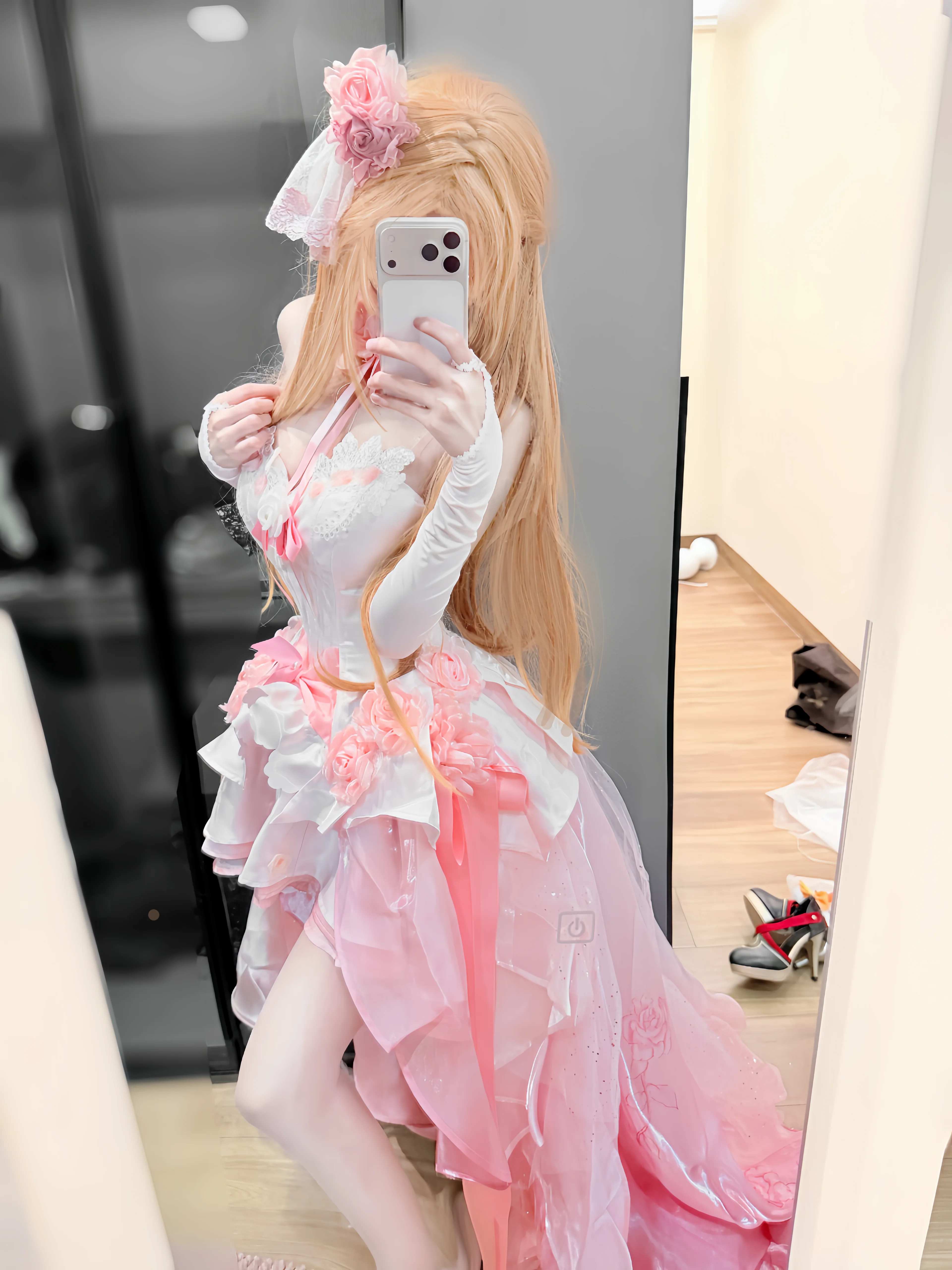 【亚丝娜cos】刀剑神域花嫁的惊艳瞬间 - 第2张