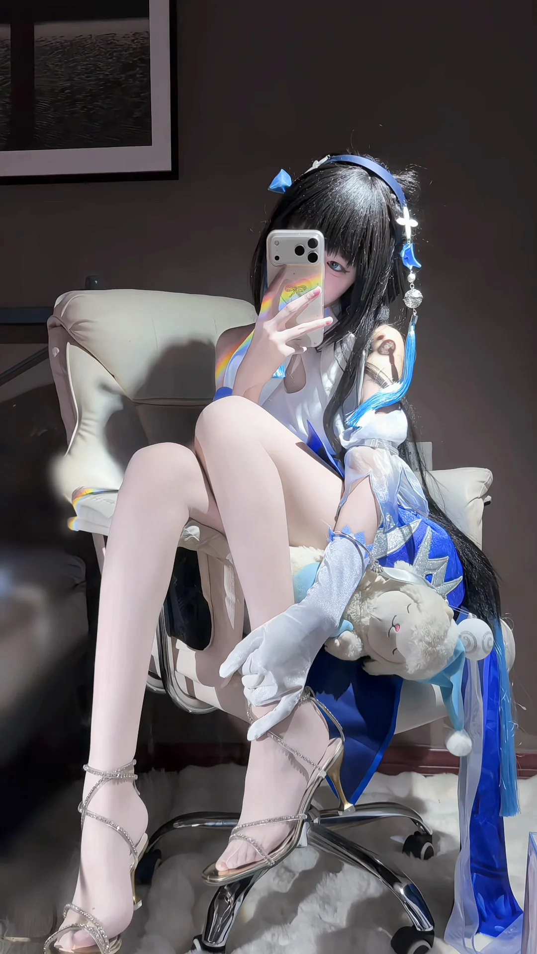 【西施cos】王者荣耀西施2.0，白蓝配色的轻盈感