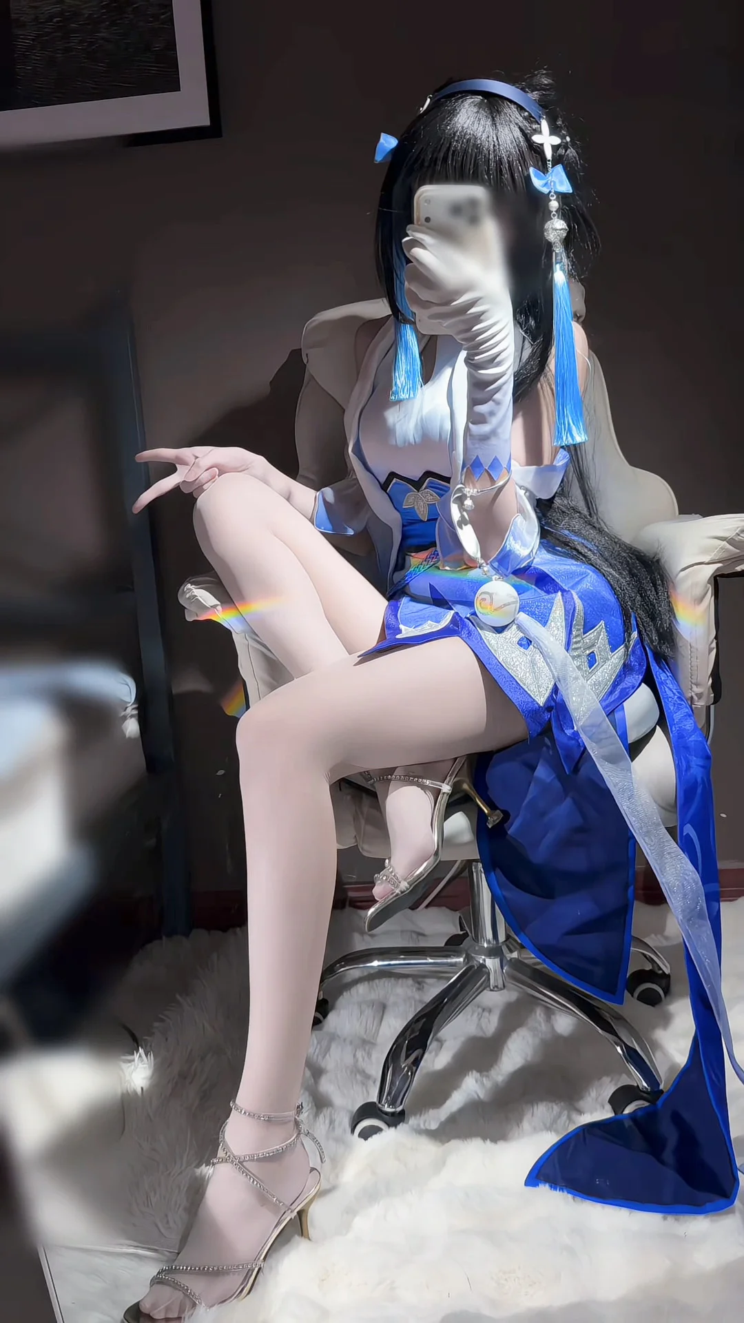 【西施cos】王者荣耀西施2.0，白蓝配色的轻盈感 - 第 2 张