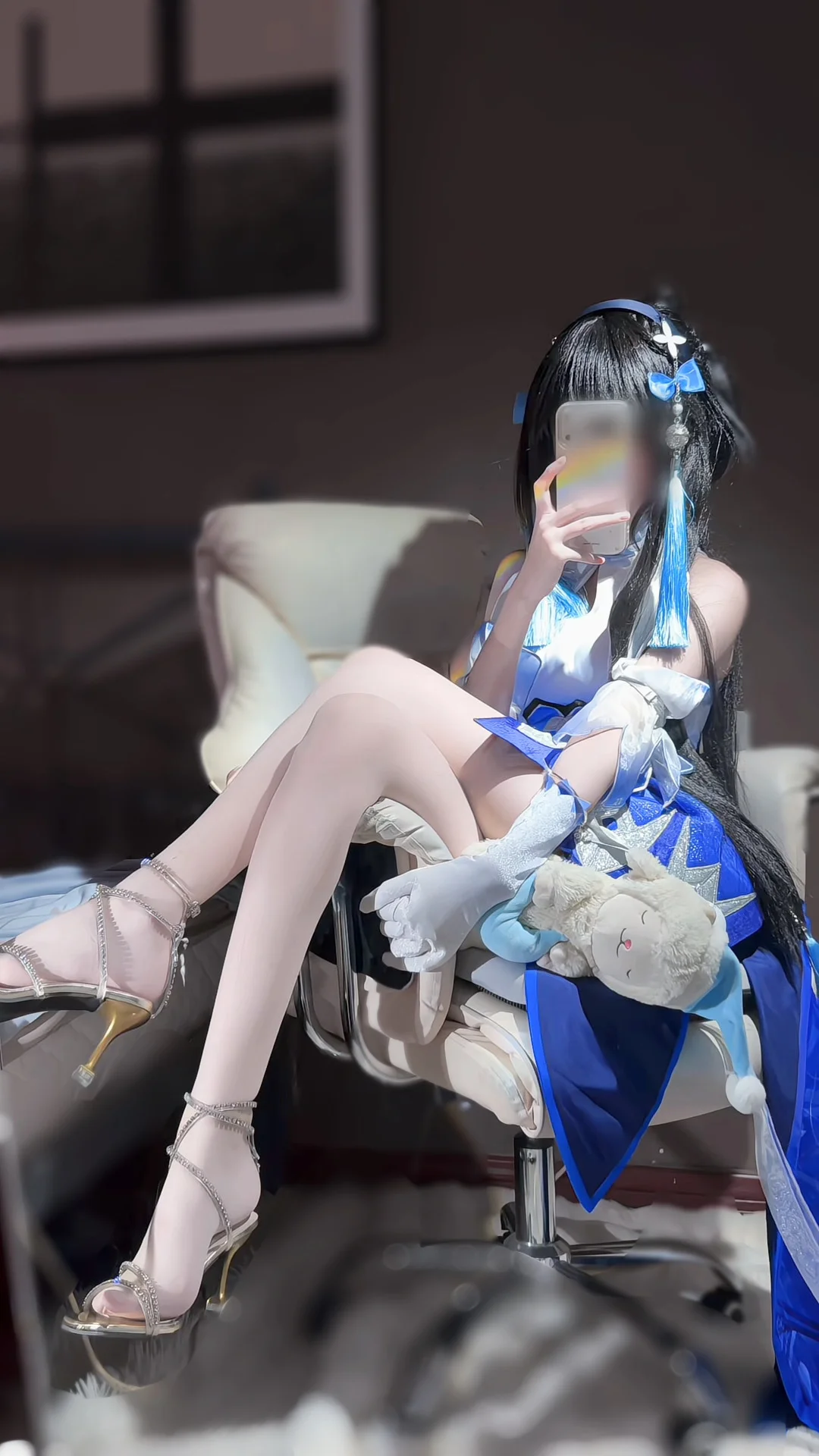 【西施cos】王者荣耀西施2.0，白蓝配色的轻盈感 - 第 3 张