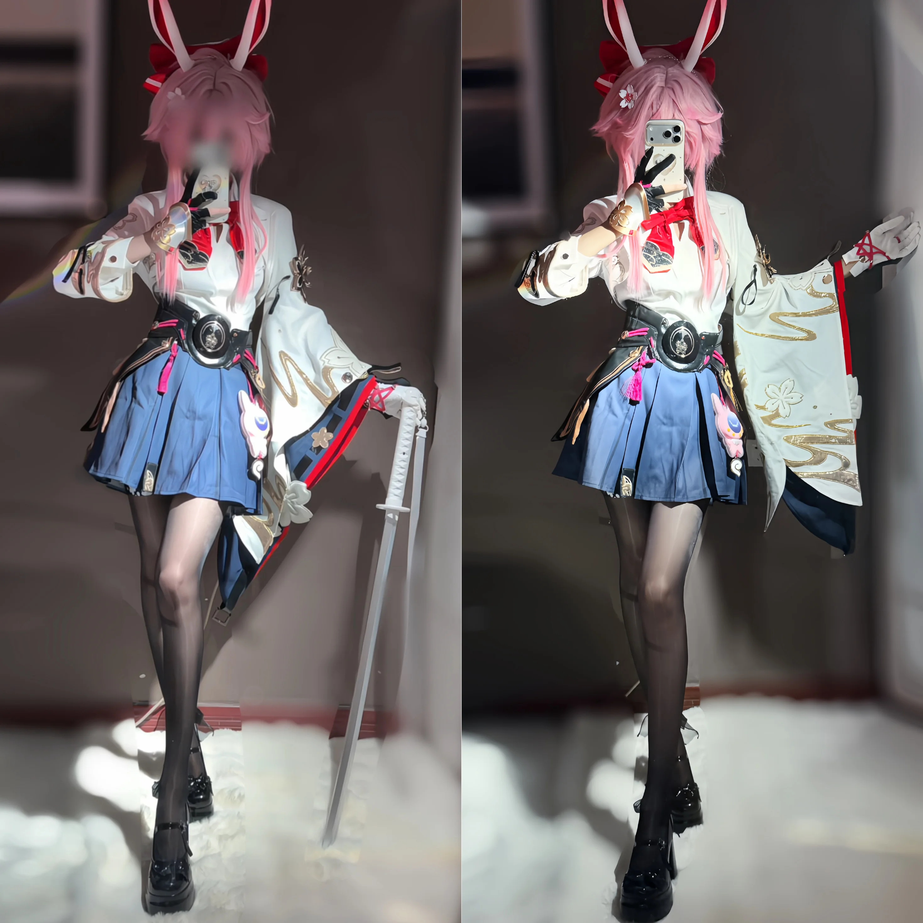 【緋英cos】崩壞星穹鐵道里的粉色兔耳，細節控的賽博試衣 - 第 1 張