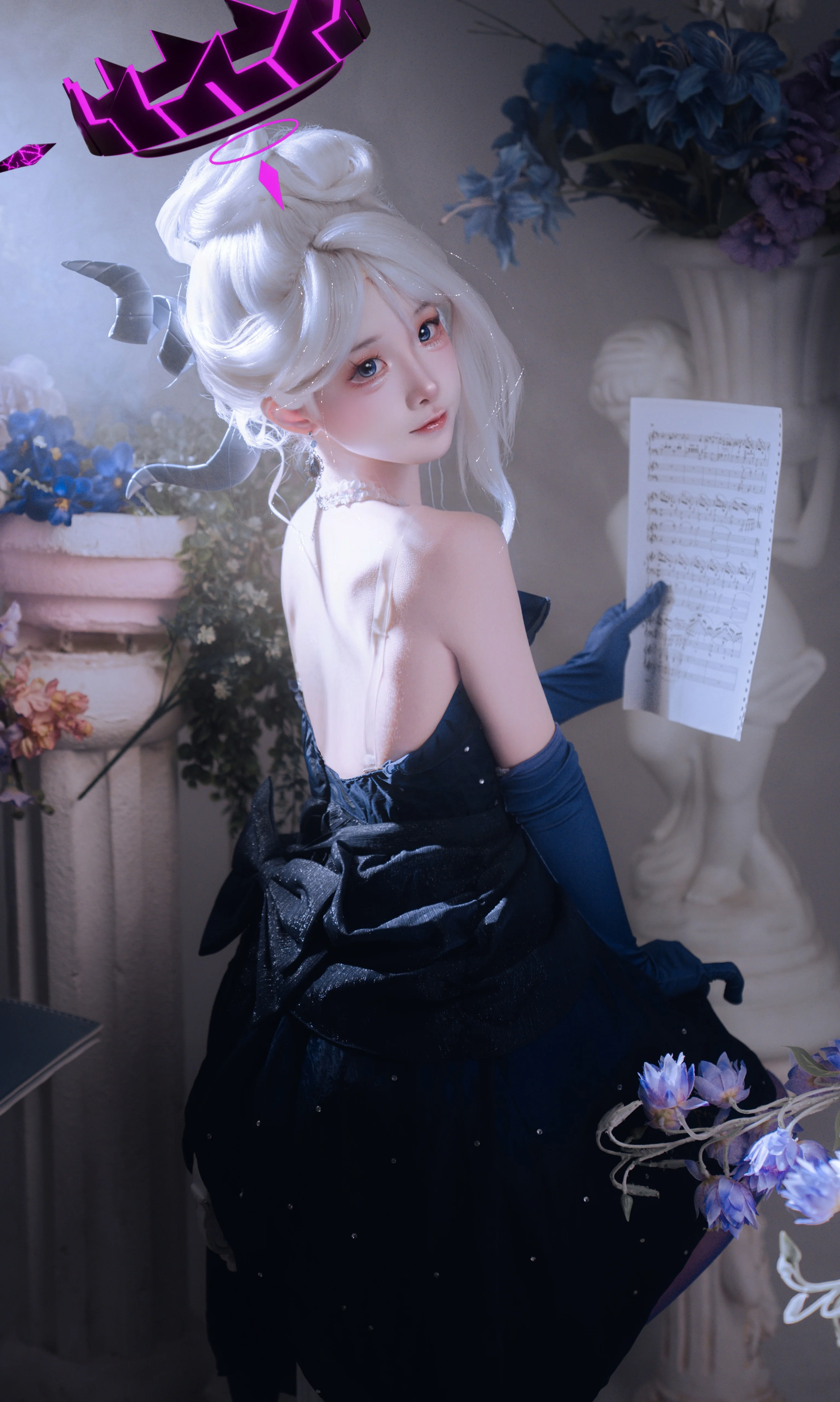 【空崎日奈cos】蔚蓝档案的礼服Ver.01，谱面与王冠的瞬间