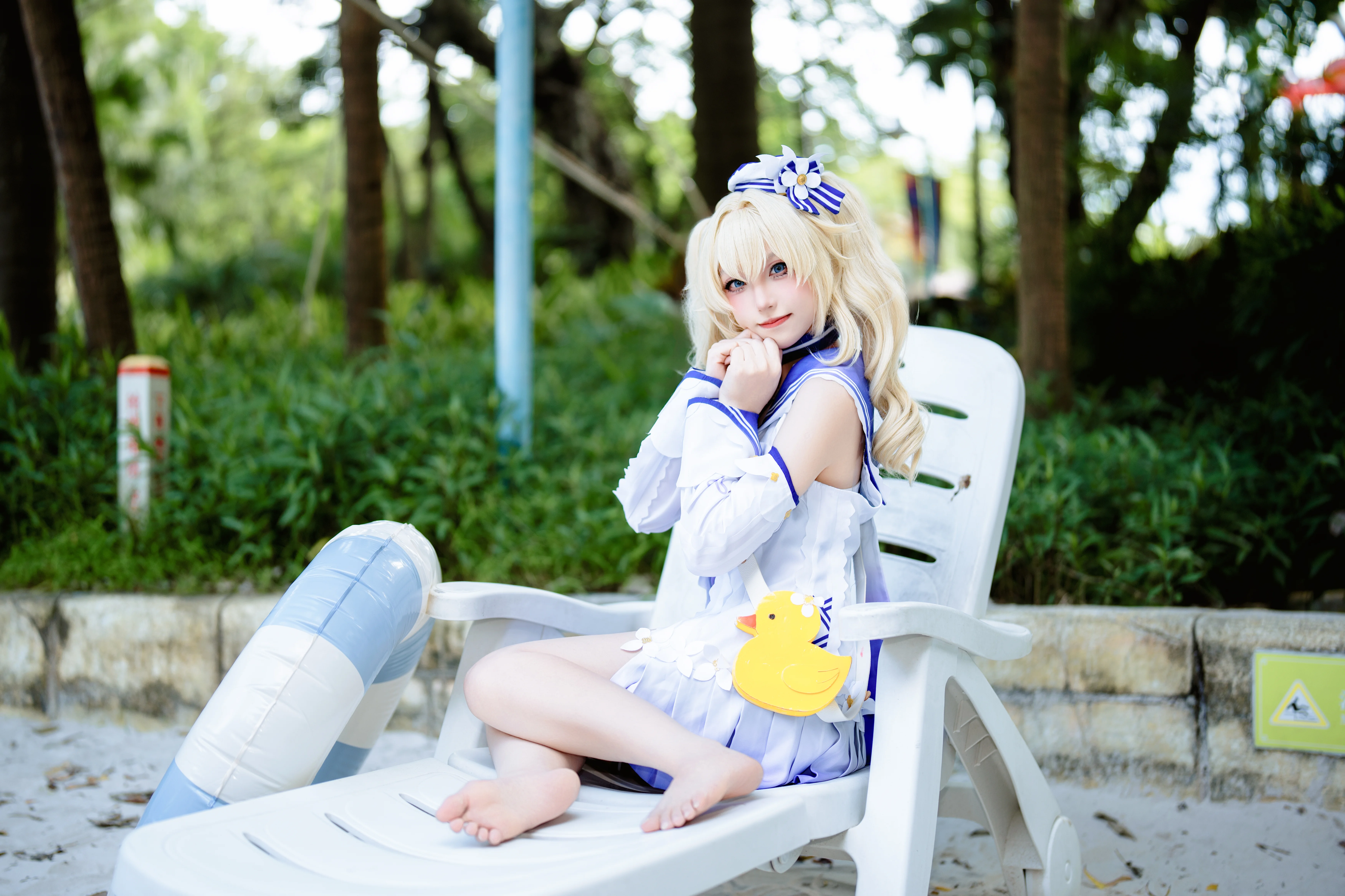 【芭芭拉cos】在长隆水上乐园还原原神的治愈夏日 - 第3张