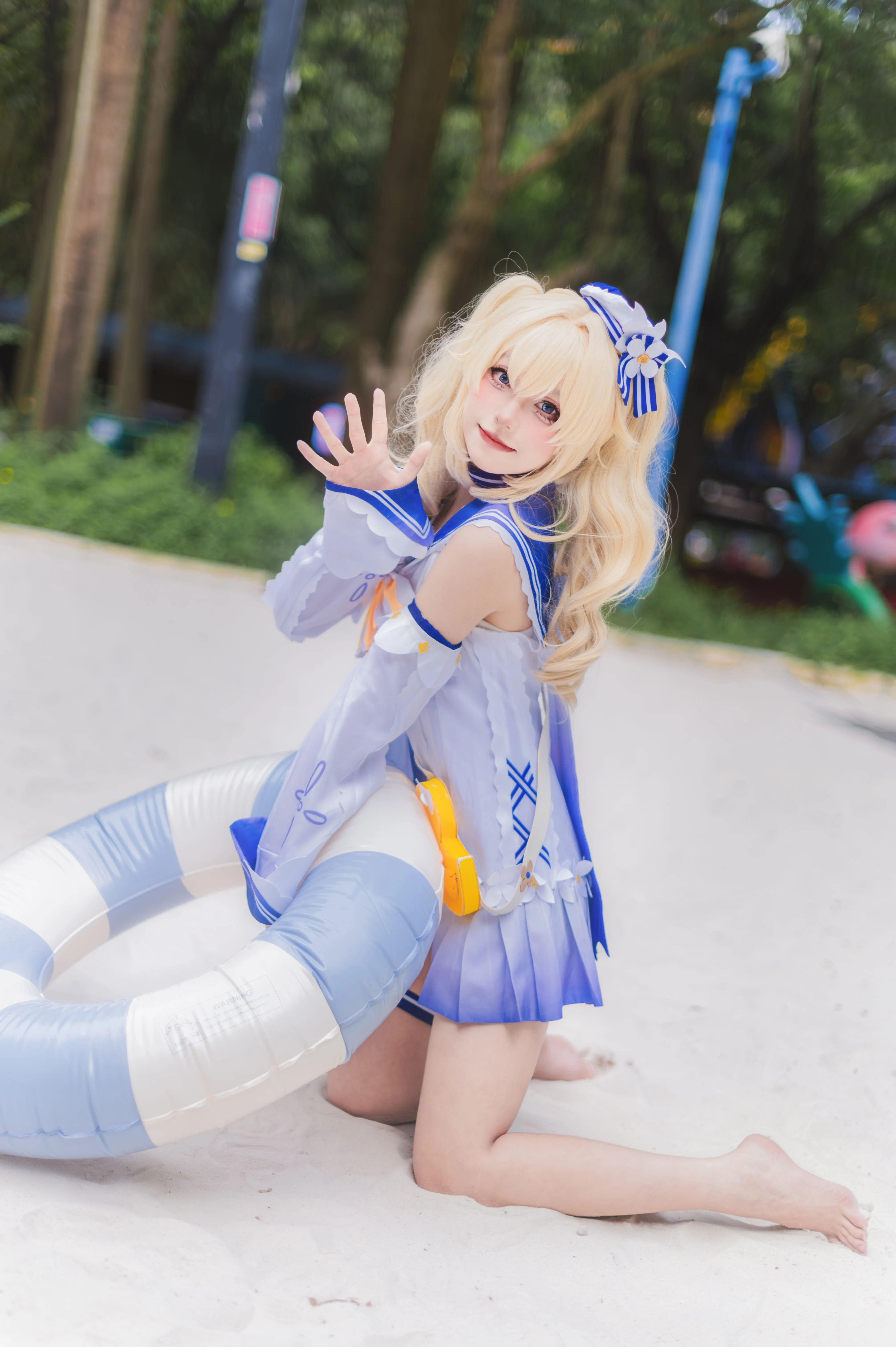 【芭芭拉cos】在长隆水上乐园邂逅夏日元气偶像 - 第5张