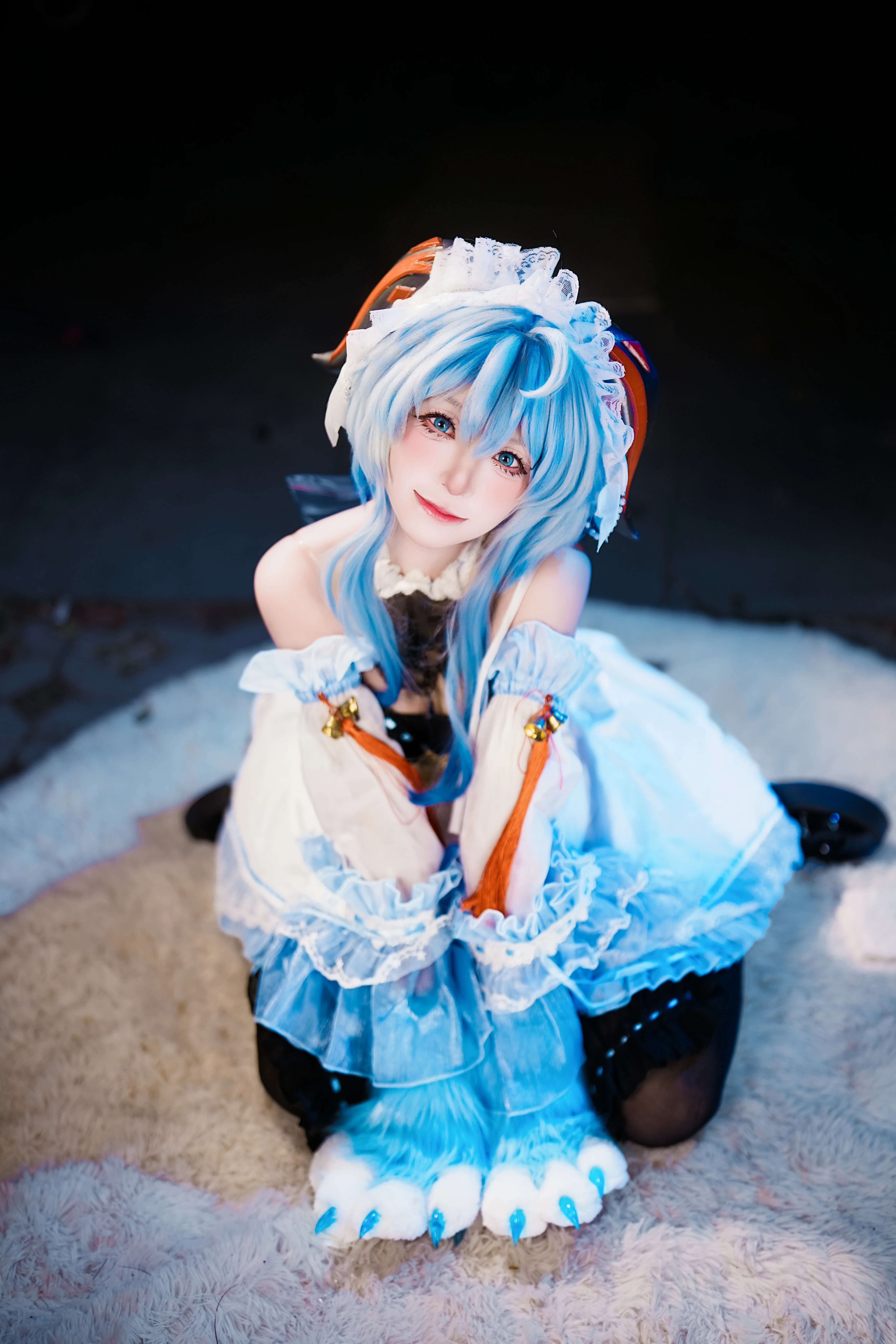 【甘雨cos】原神角色新造型，在清冷中融入女仆装的甜美 - 第2张