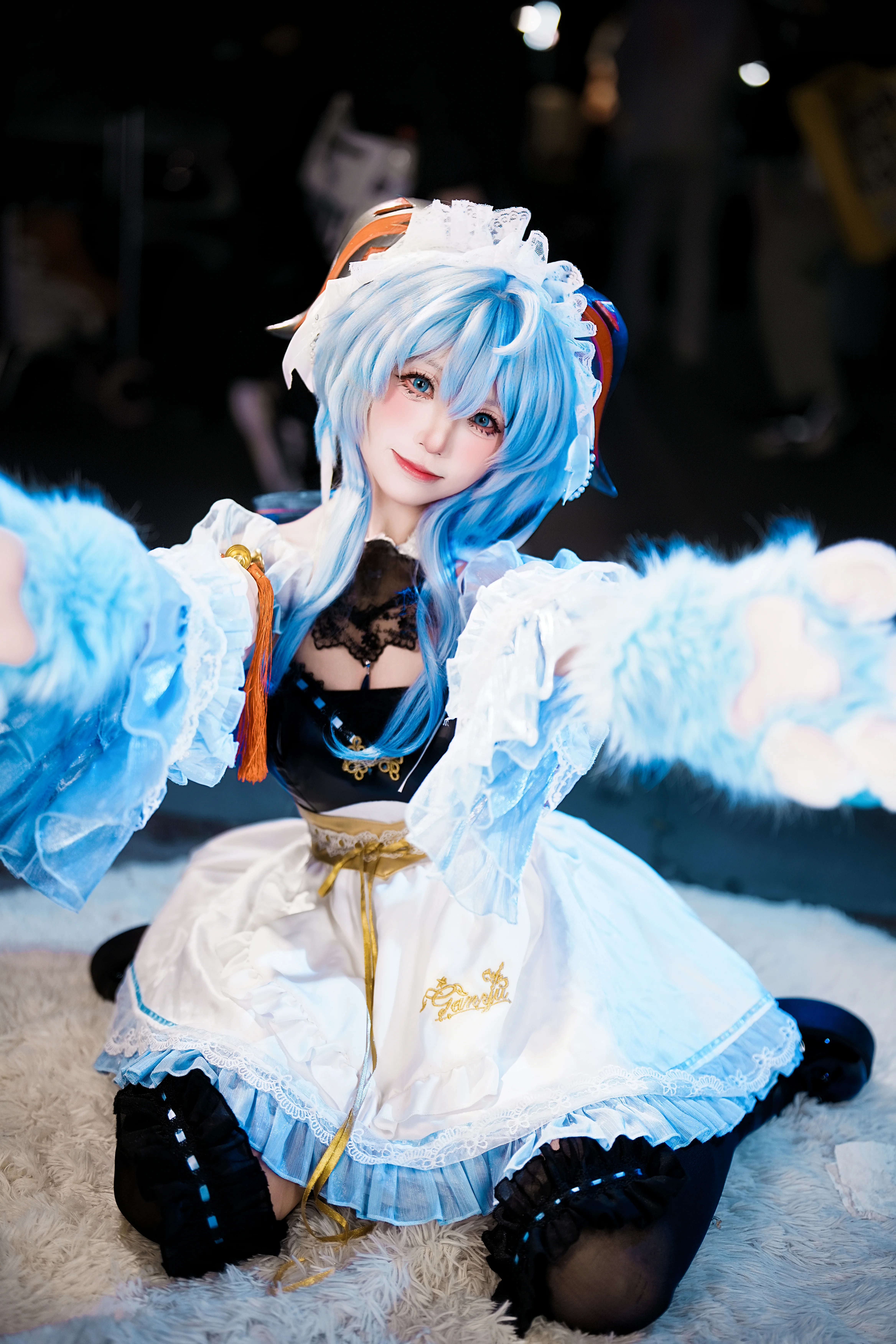 【甘雨cos】原神角色新造型，在清冷中融入女仆装的甜美 - 第3张