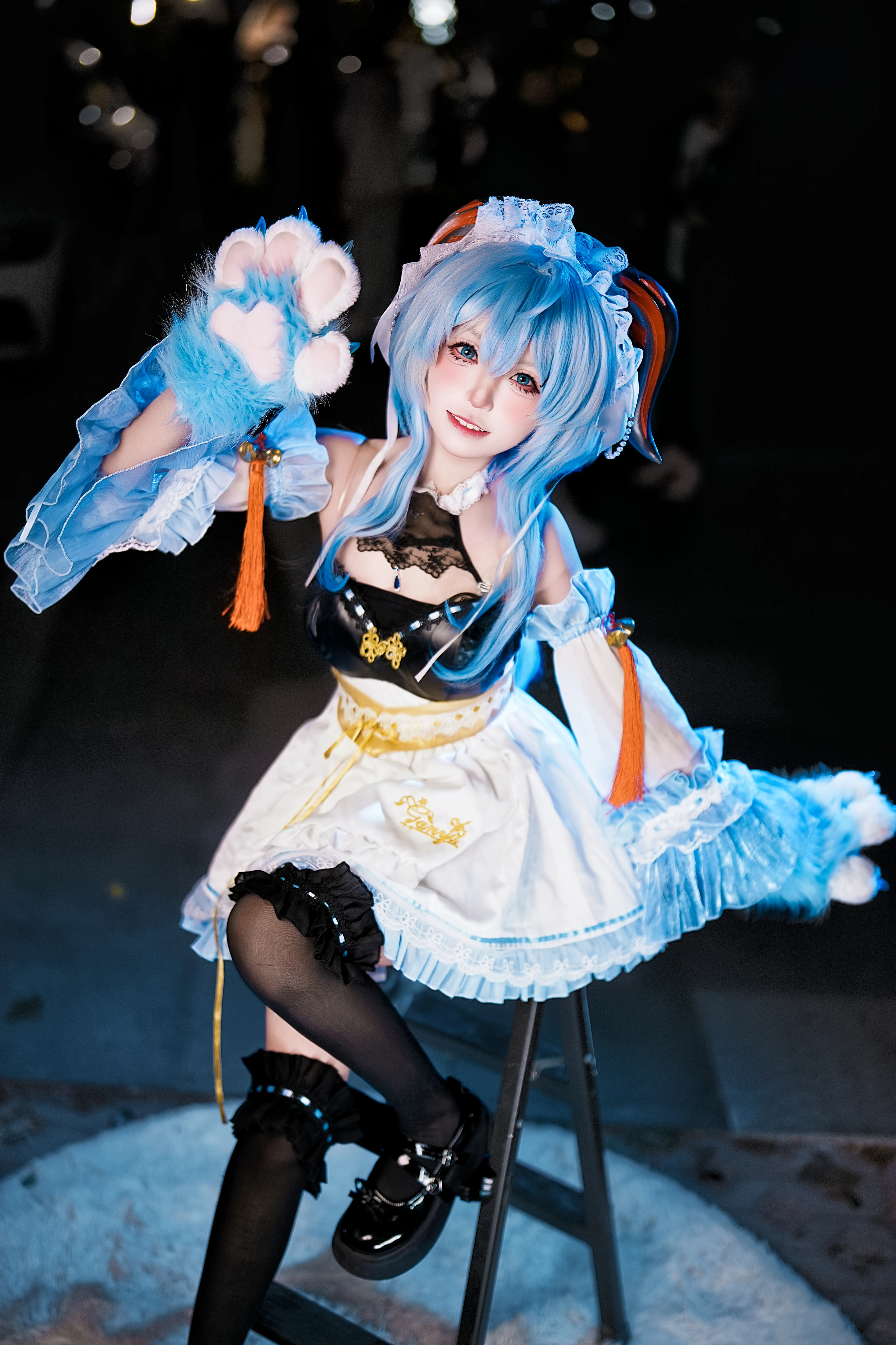 【甘雨cos】变身蓝莓小蛋糕，解锁璃月最甜的职场日常 - 第2张