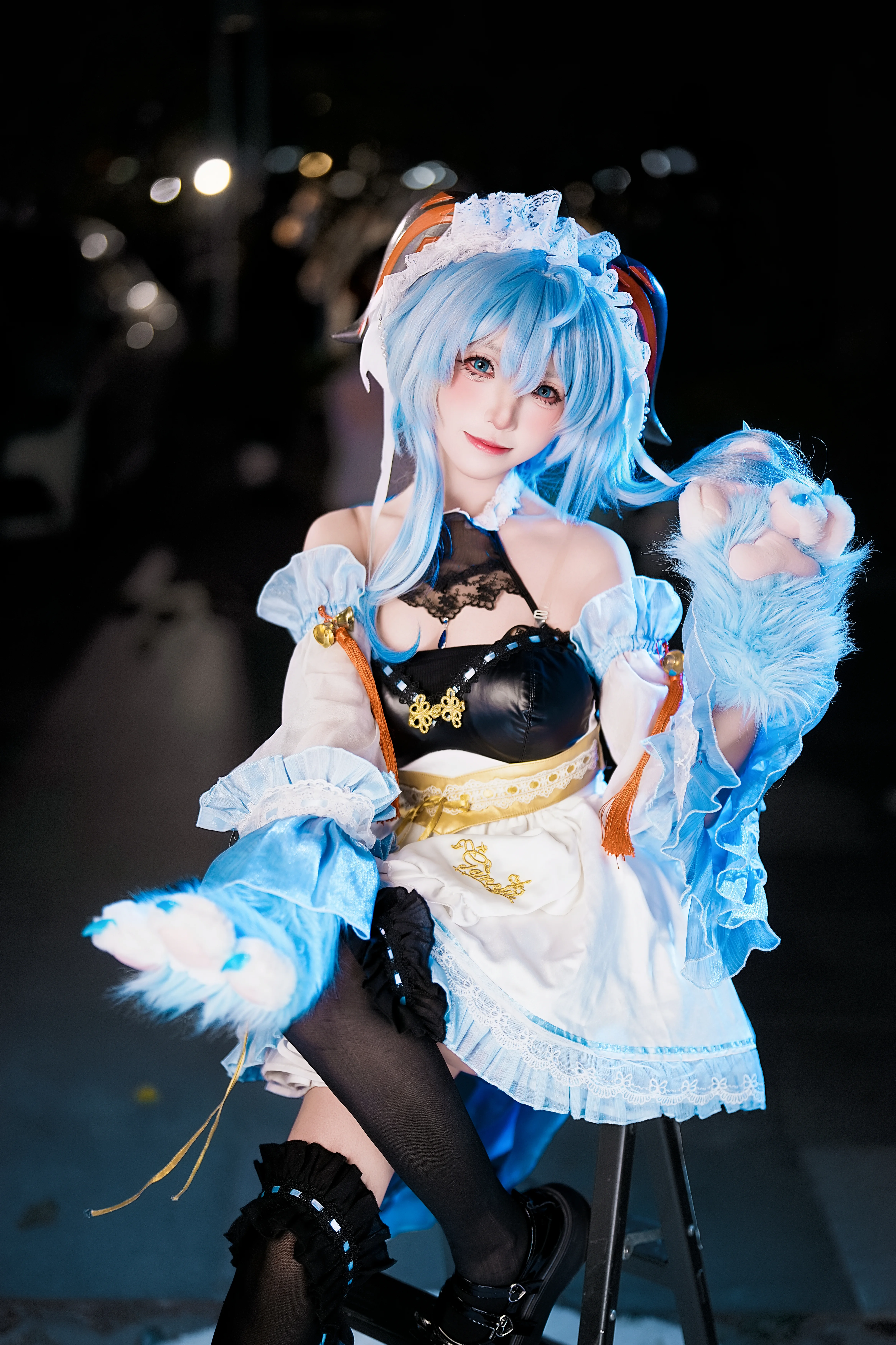 【甘雨cos】变身蓝莓小蛋糕，解锁璃月最甜的职场日常 - 第3张