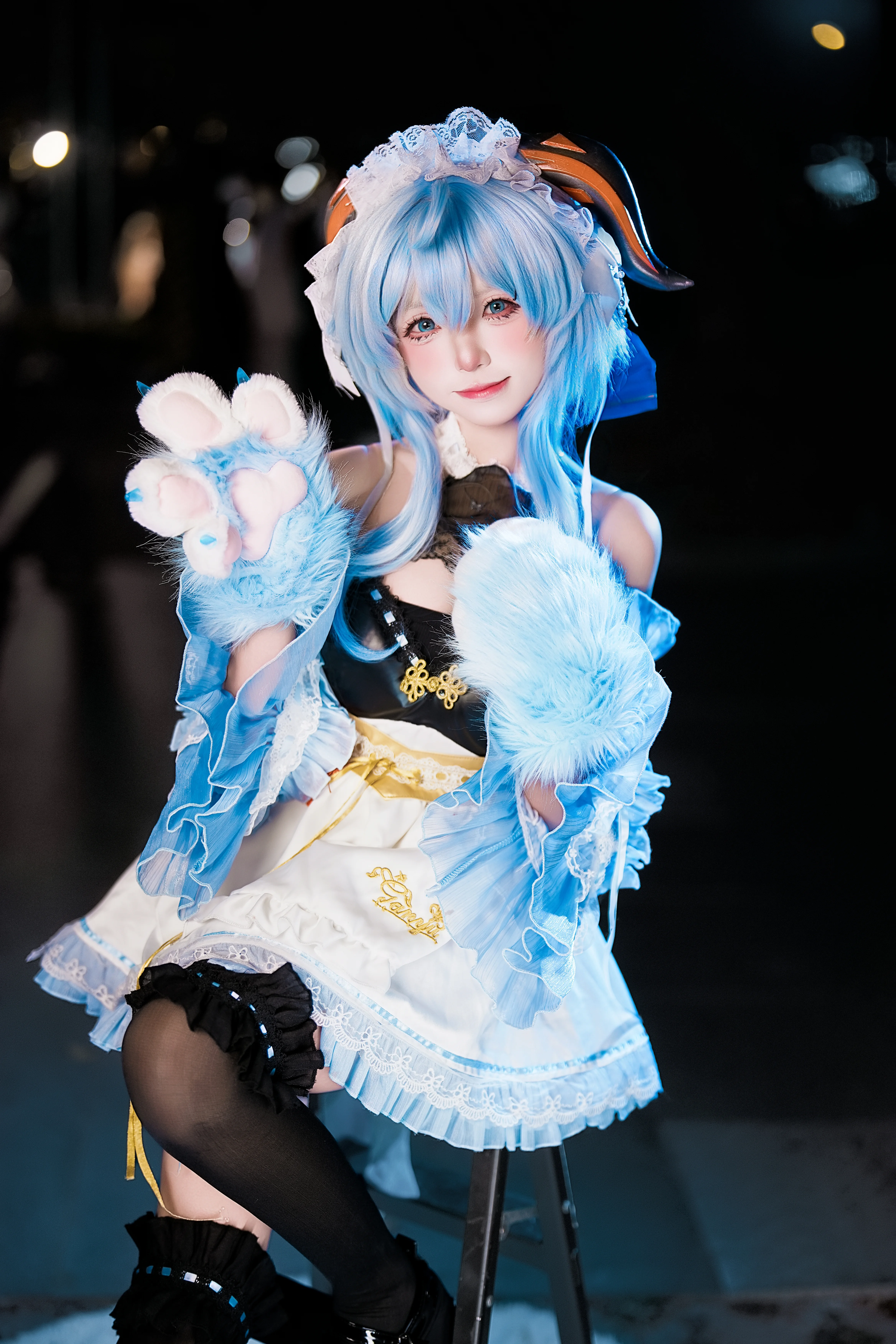【甘雨cos】变身蓝莓小蛋糕，解锁璃月最甜的职场日常 - 第7张