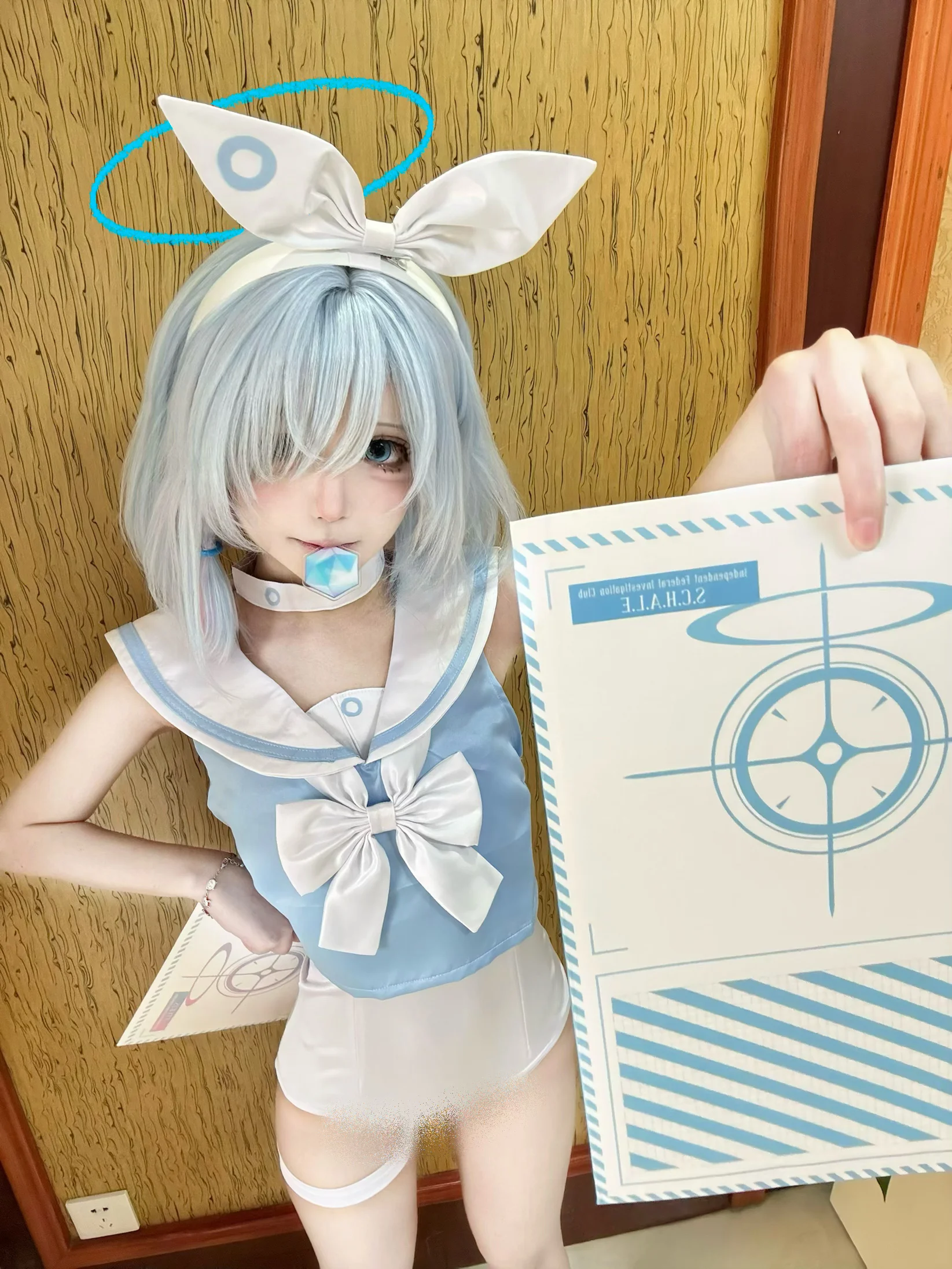 【阿罗娜cos】蔚蓝档案泳装版，攻击你的石头啦