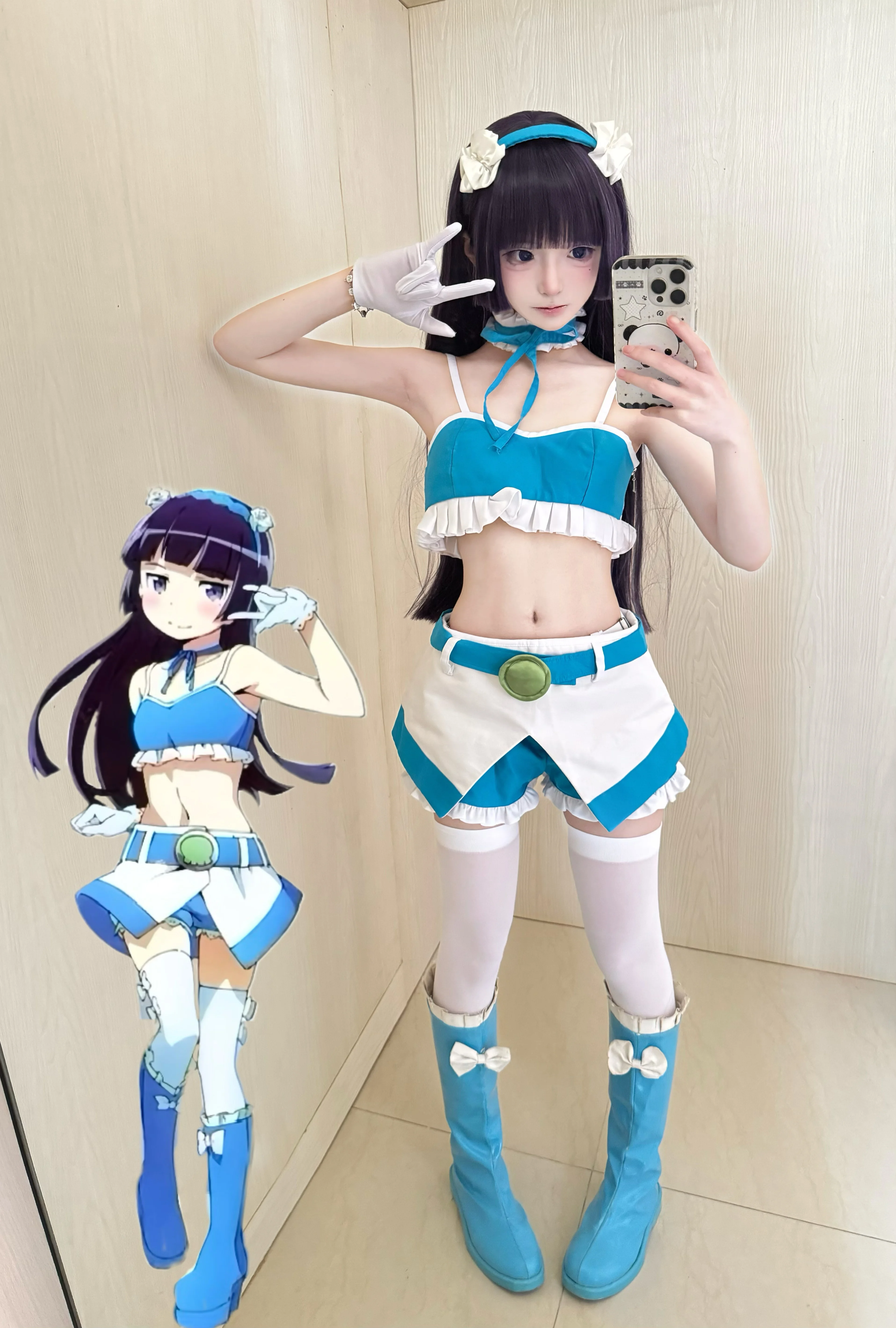 【五更琉璃cos】黑猫赛车服的灵动瞬间 - 第1张