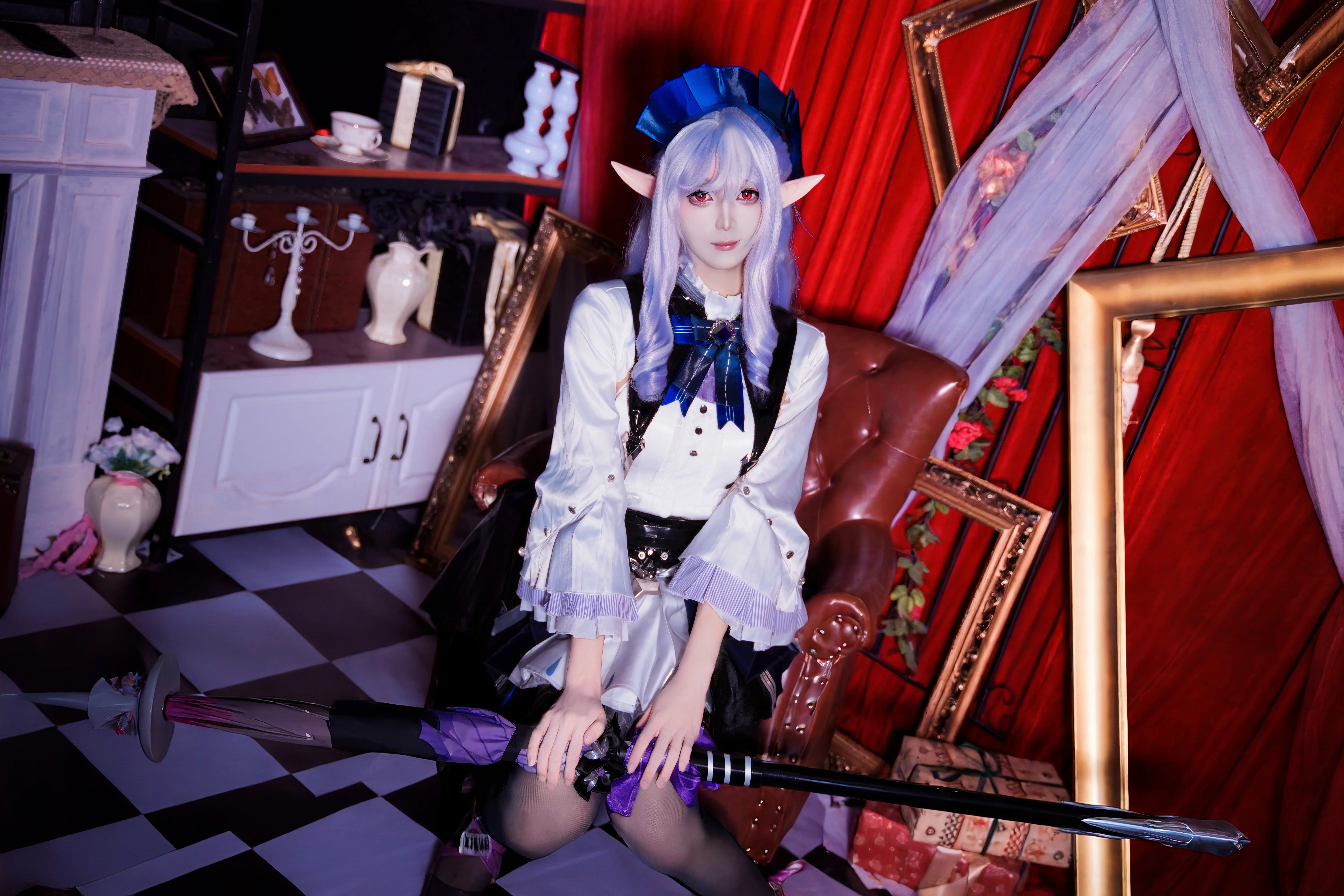【薇薇安cos】紫色梦幻布景中的精灵少女 - 第 7 张