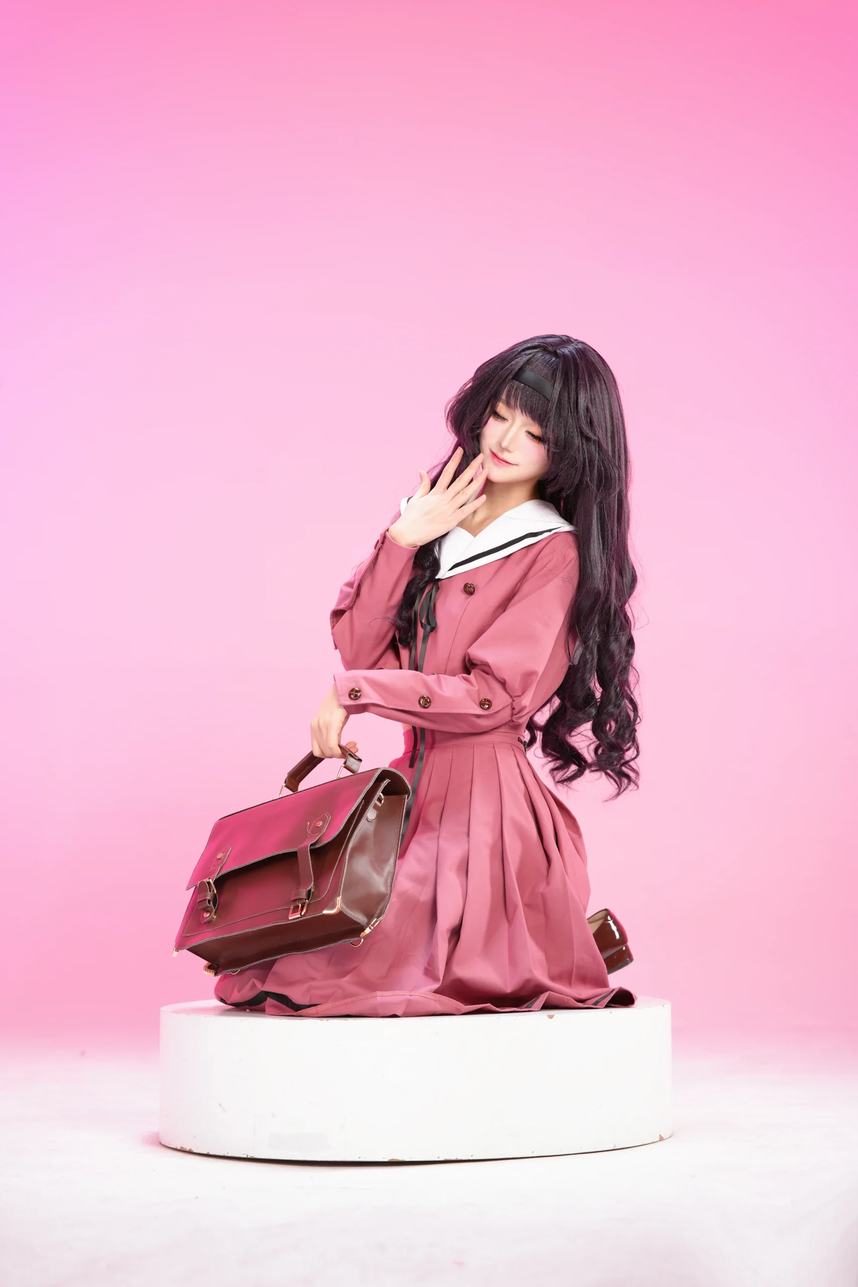 粉色水手服的校园感cosplay摄影分享 - 第 4 张
