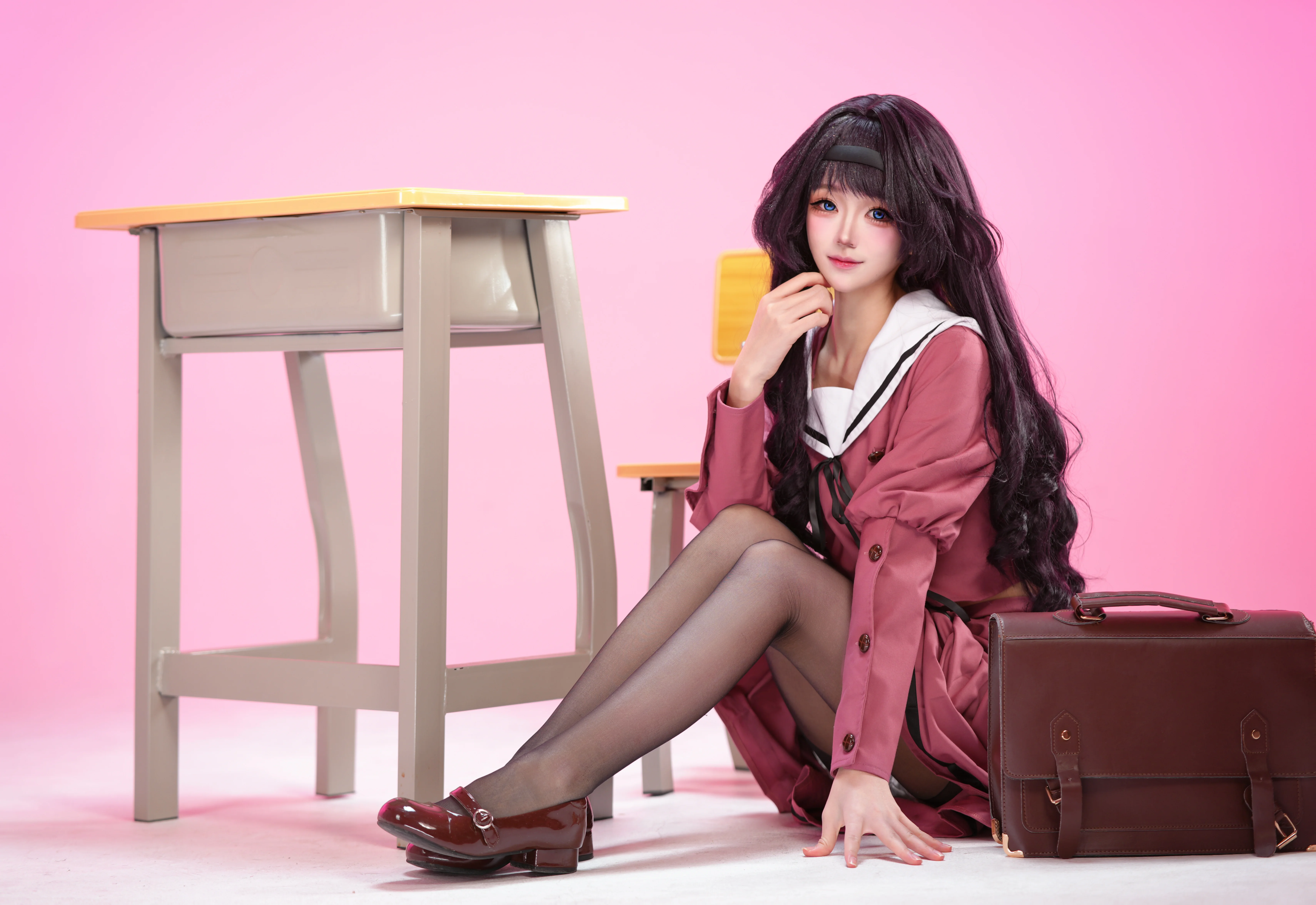 粉色水手服的校园感cosplay摄影分享 - 第 7 张