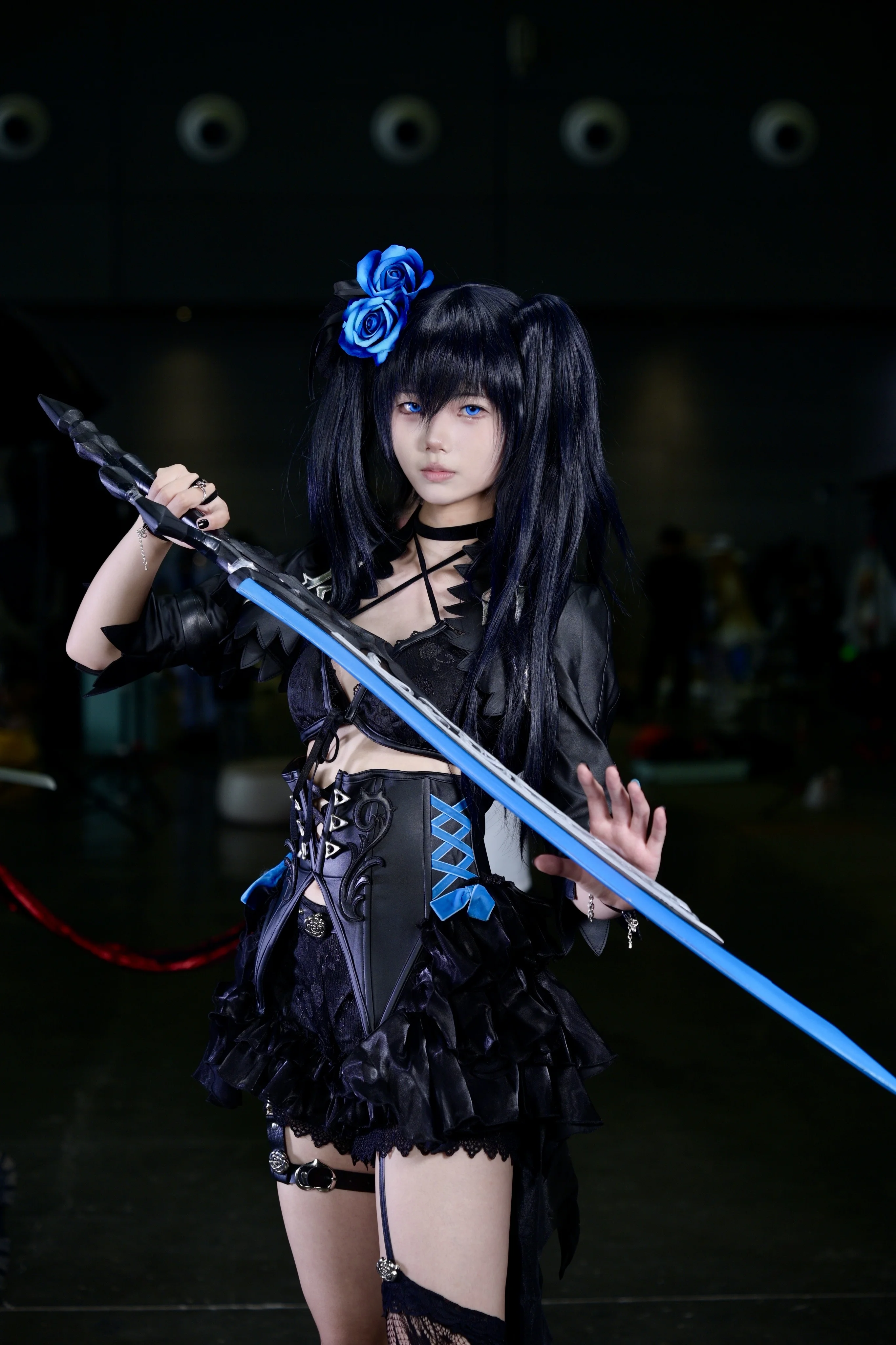 [Black★Rock Shooter cosplay] Blue Streamer in the Dark Night: Recreating the Cool and Dashing Black Rock Shooter