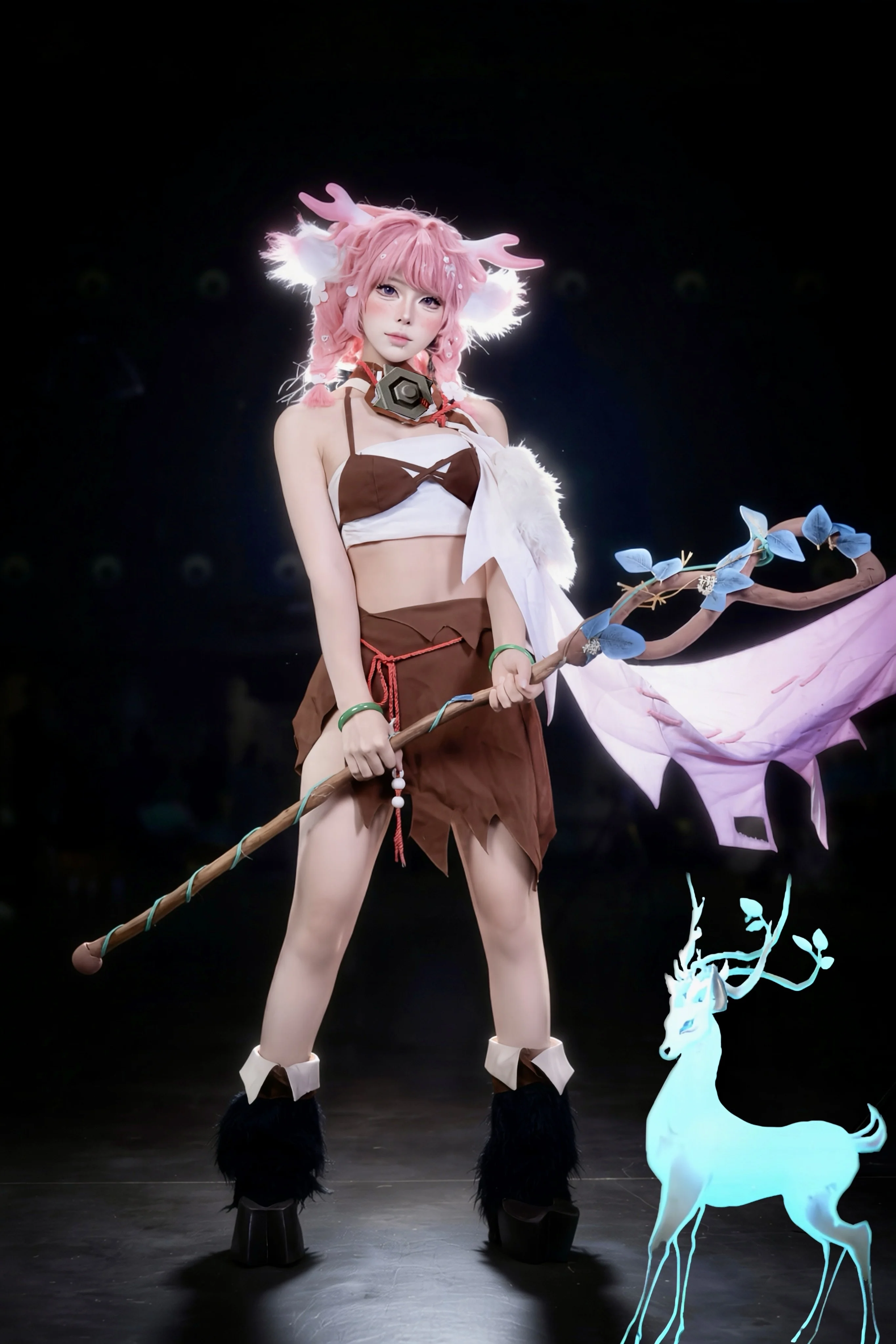 【瑤cos】王者榮耀裡的林間小鹿，今天在漫展化身自然精靈
