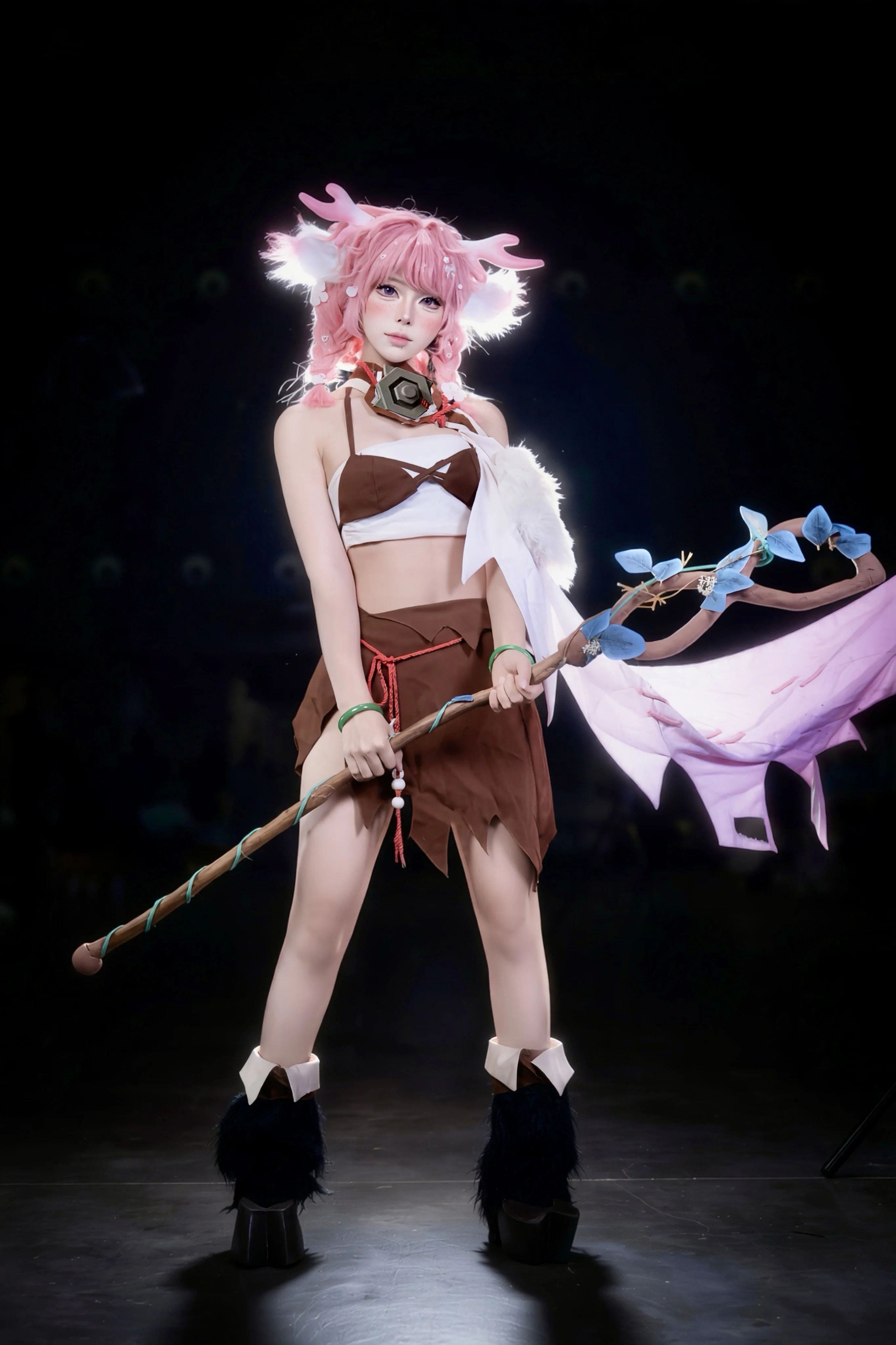 【瑶 コスプレ】『オナー・オブ・キングス』の森の小鹿、今日はイベントで自然の精霊に変身 - 2 枚目