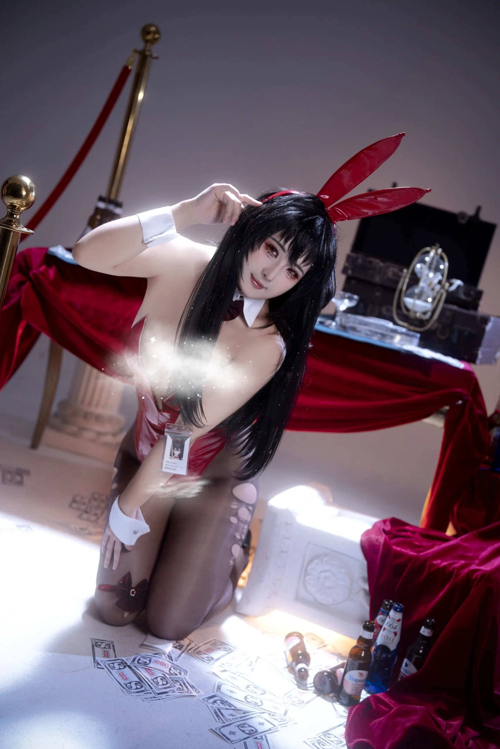 【大凤cos】碧蓝航线台球女郎，诠释危险魅力的红与黑 - 第 5 张