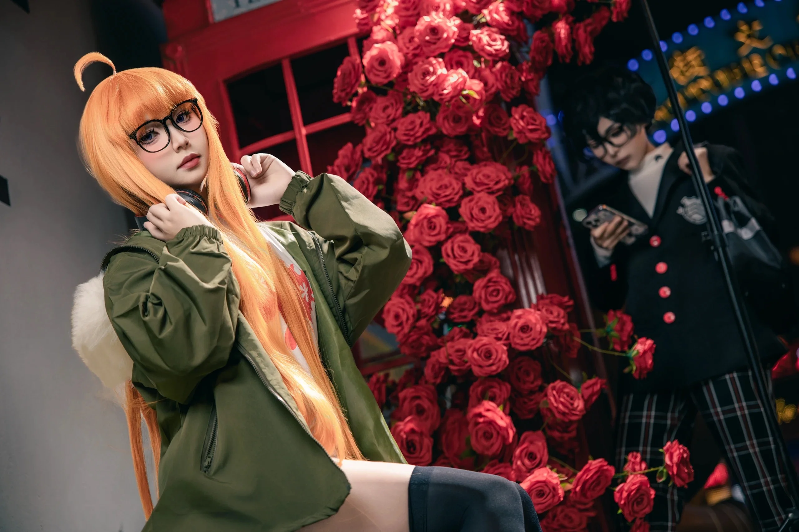 【雨宫莲cos】P5R的午夜街头，与双叶共赴都市的夜色 - 第4张