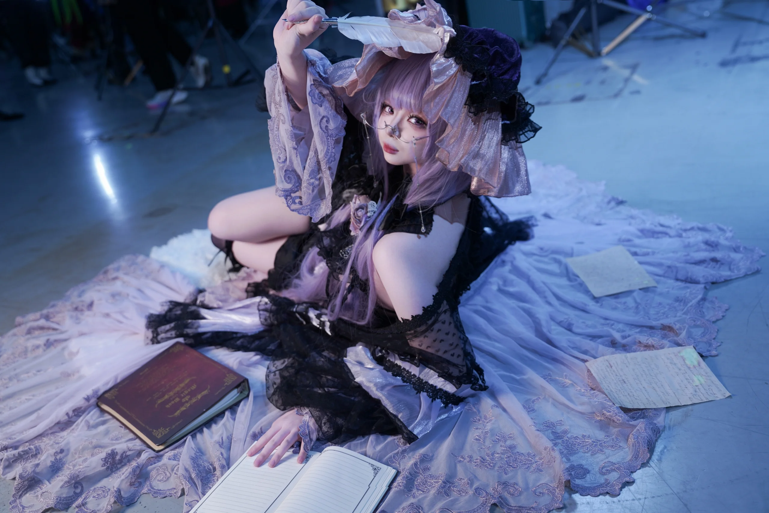 【パチュリー コスプレ】東方Projectの隠世の魔法使い - 1 枚目