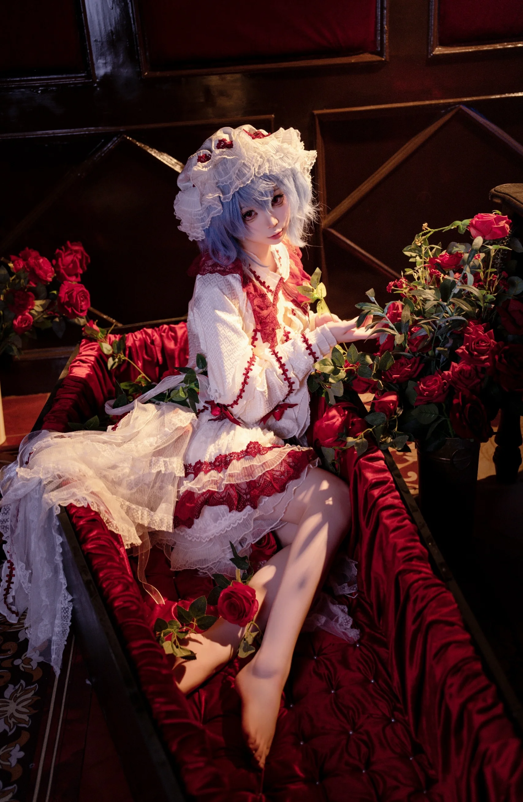 【蕾米莉亚cos】红魔馆蔷薇之夜，东方Project正片分享