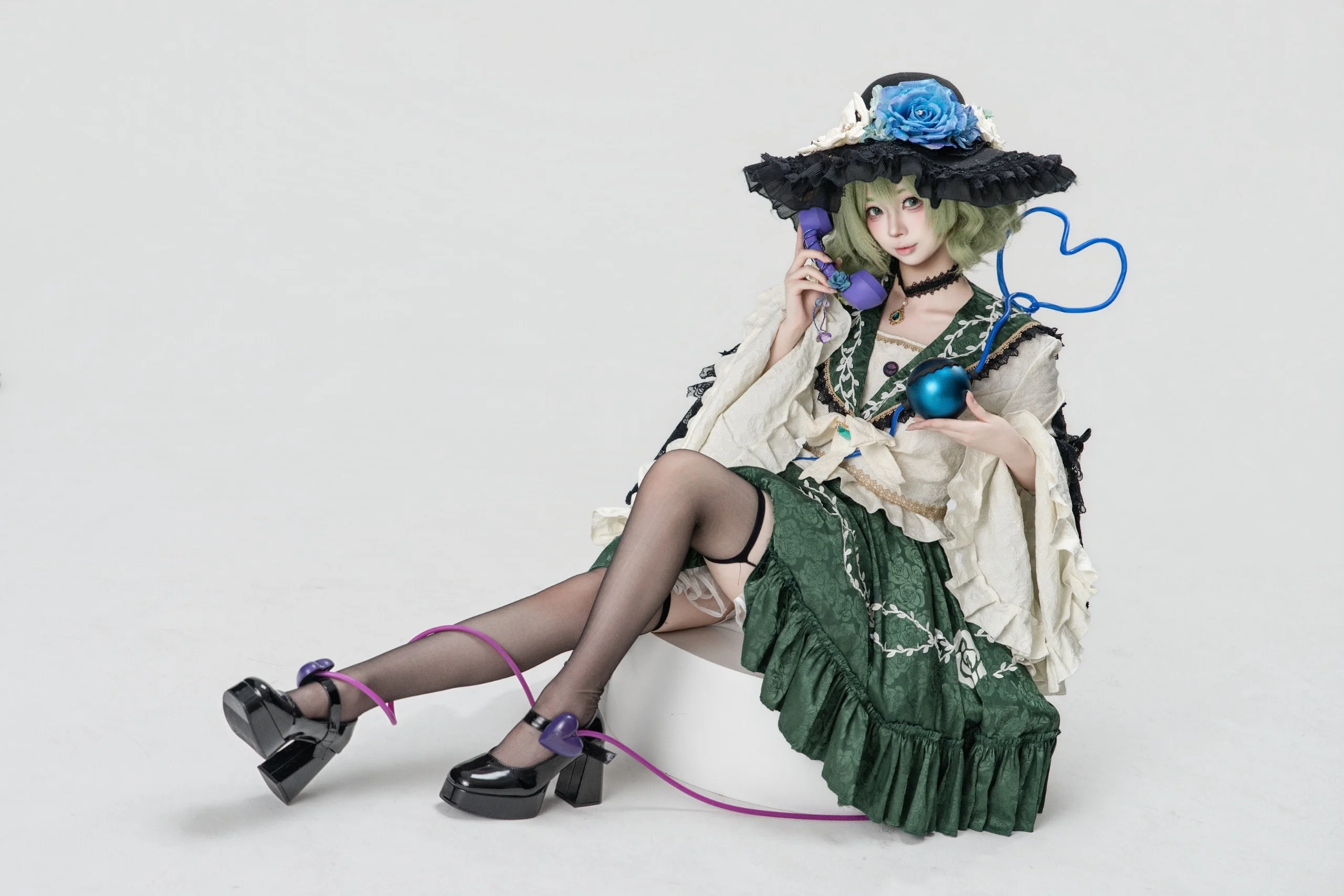 【古明地恋cos】东方Project里的无意识少女，电话线缠绕的日常 - 第 4 张