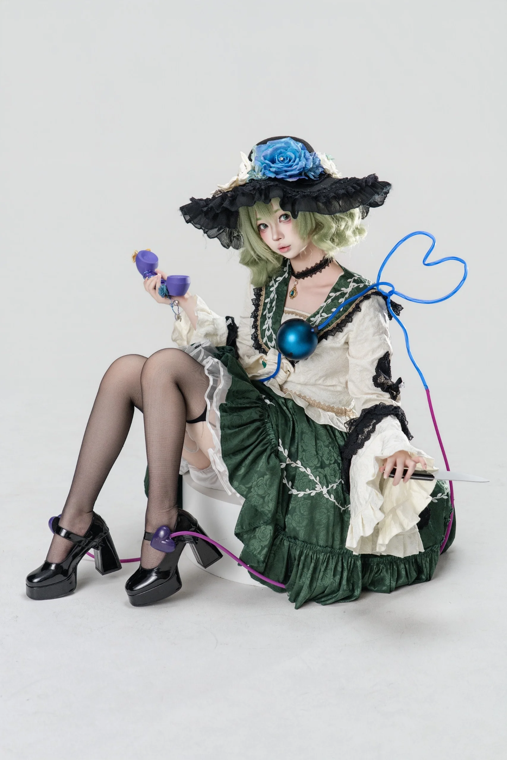 【古明地恋cos】东方Project里的无意识少女，电话线缠绕的日常 - 第 5 张