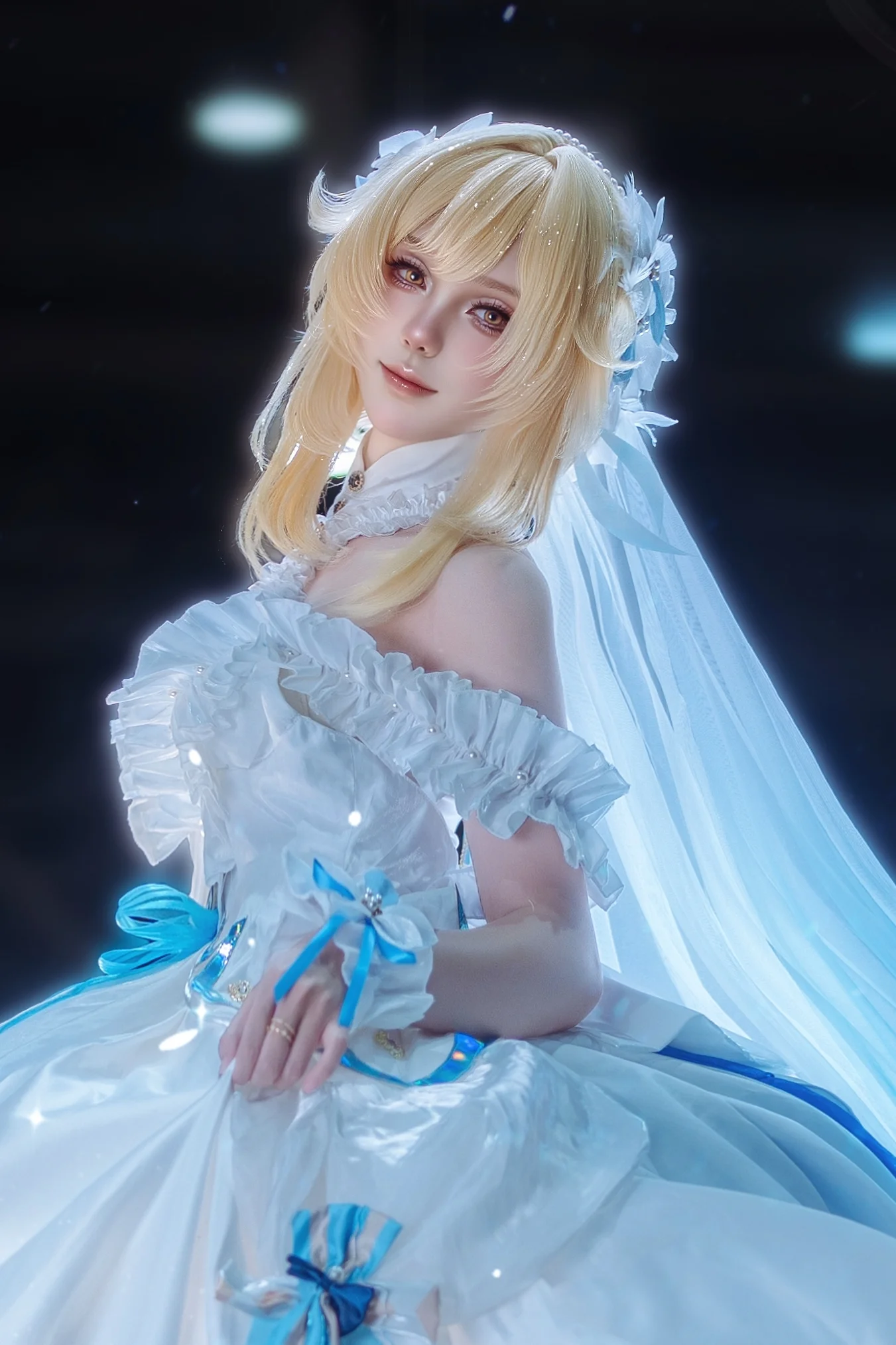 【荧cos】原神旅行者的花嫁时刻 - 第 2 张