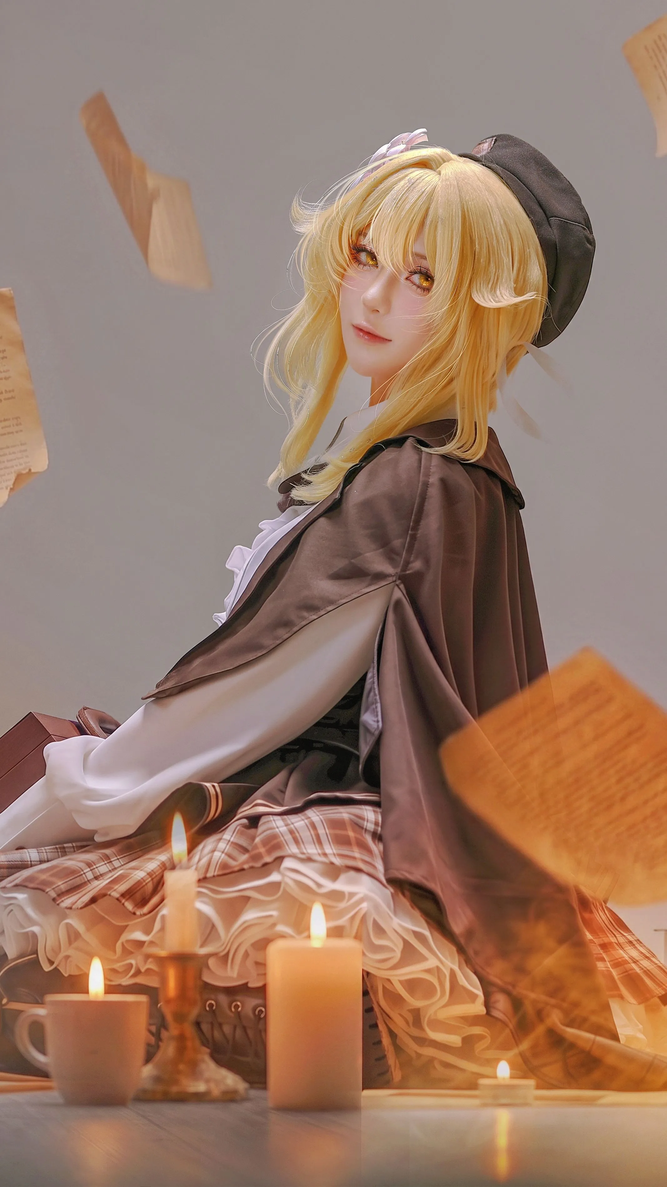 【荧cos】原神旅行者的静谧时光与魔法书页 - 第 1 张