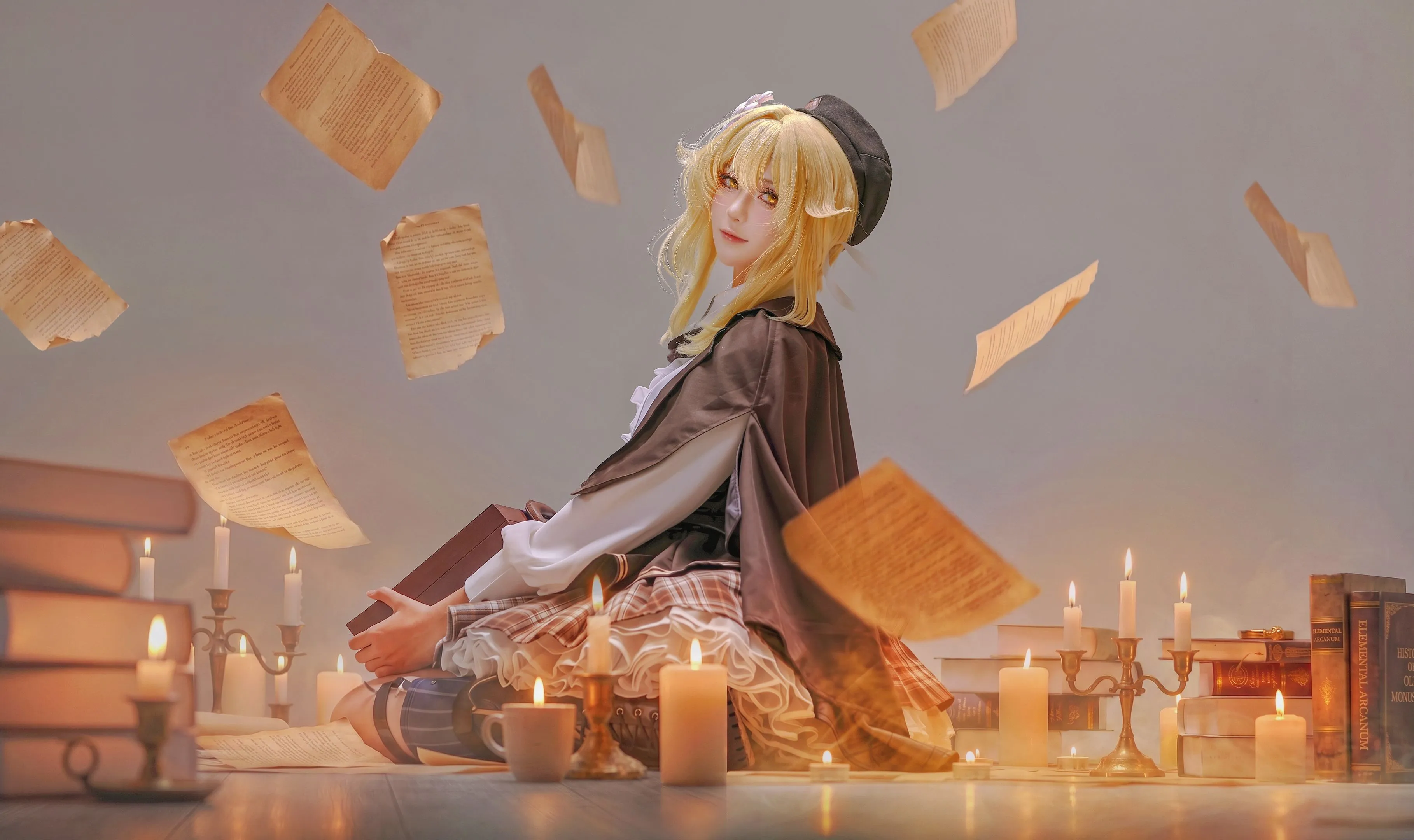 【荧cos】原神旅行者的静谧时光与魔法书页 - 第 2 张