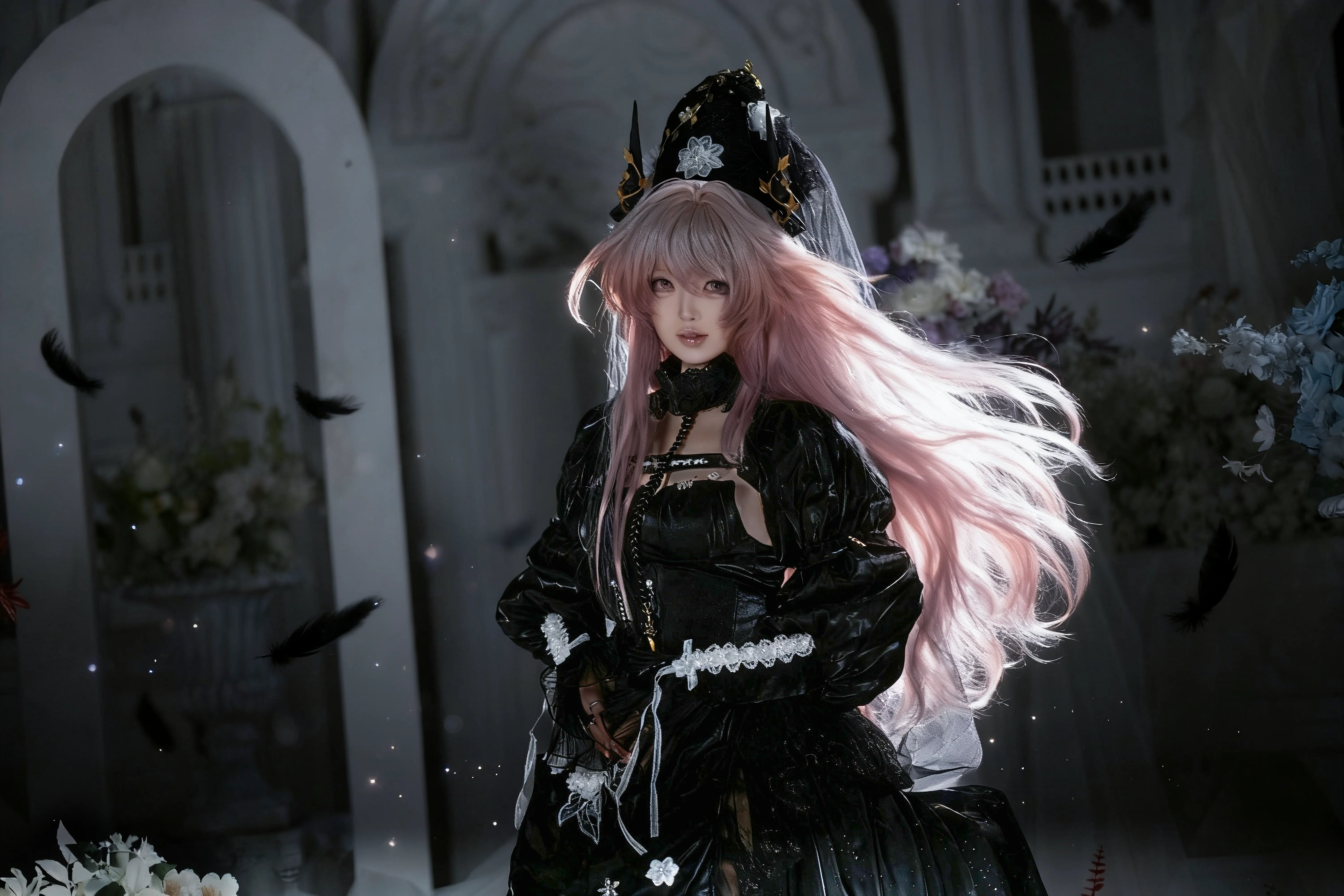 【特蕾西娅cos】明日方舟魔王追悼，这组暗黑风真的很顶