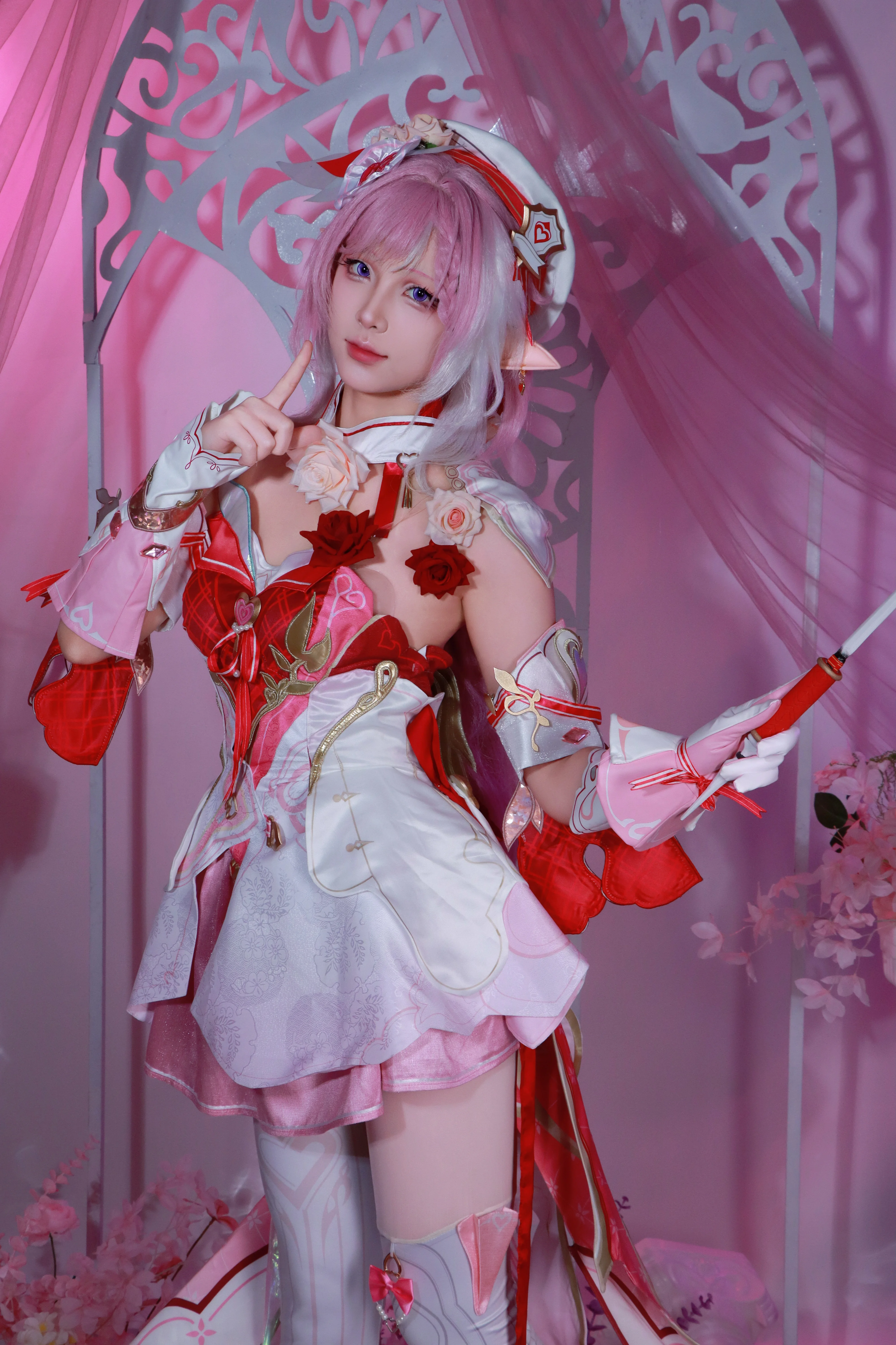 【エリシア コスプレ】ピンクの妖精さんのアフタヌーンティーパーティー（崩壊3rd） - 1 枚目