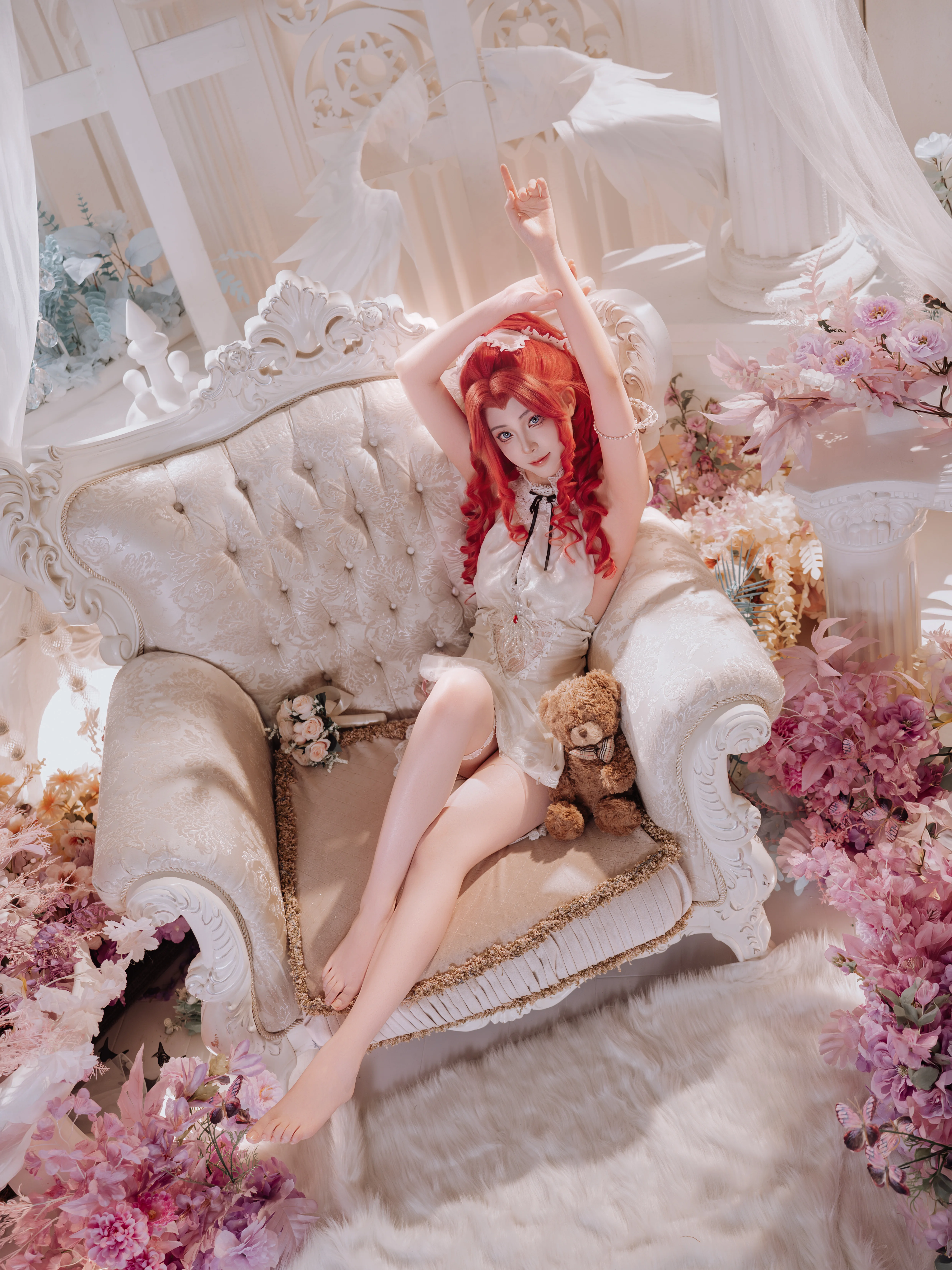 [Cyra Cosplay] Sweet Capture of Naraka: Bladepoint Cyra's Pajama Look - Image 1