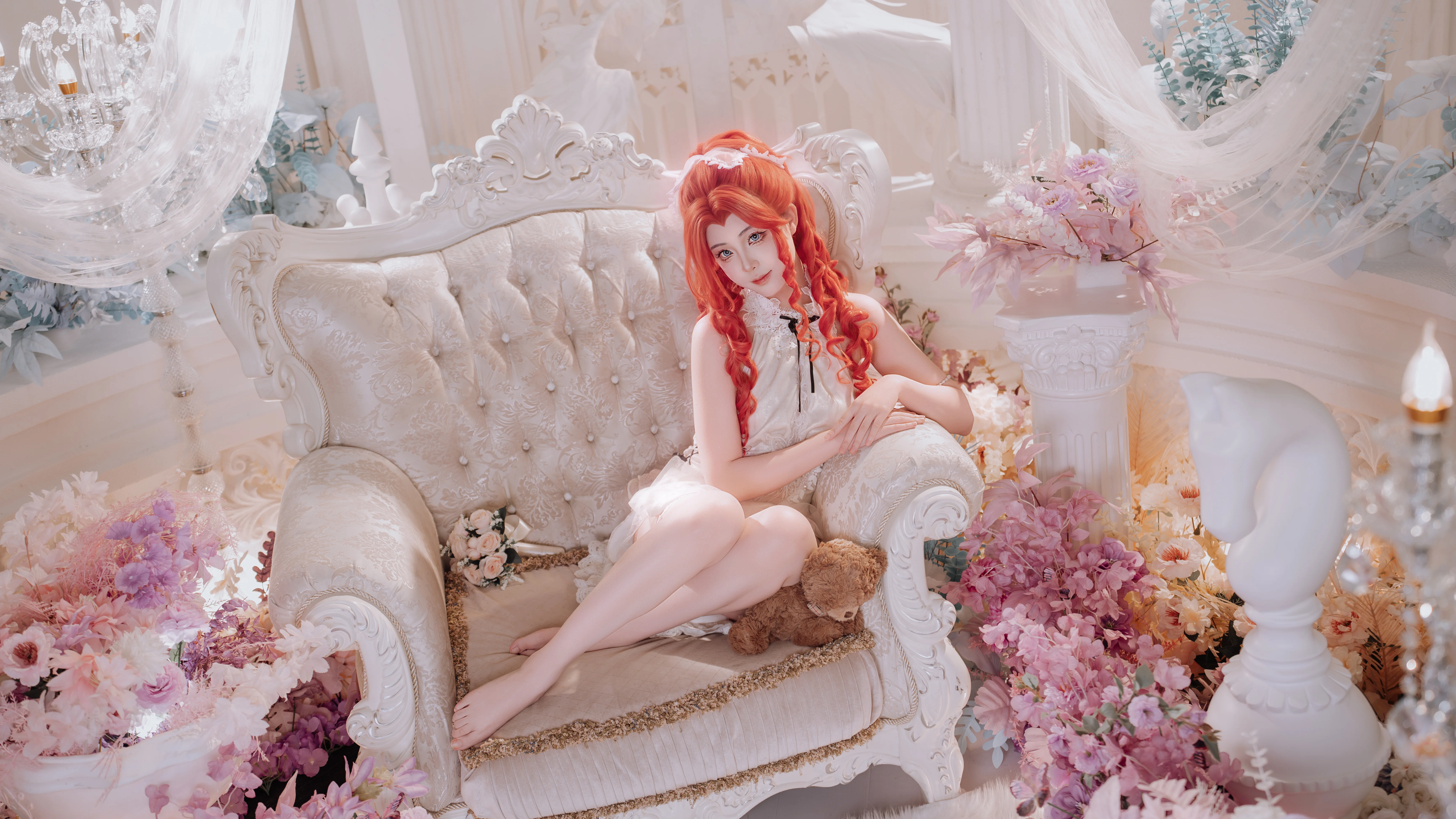[Cyra Cosplay] Sweet Capture of Naraka: Bladepoint Cyra's Pajama Look - Image 3
