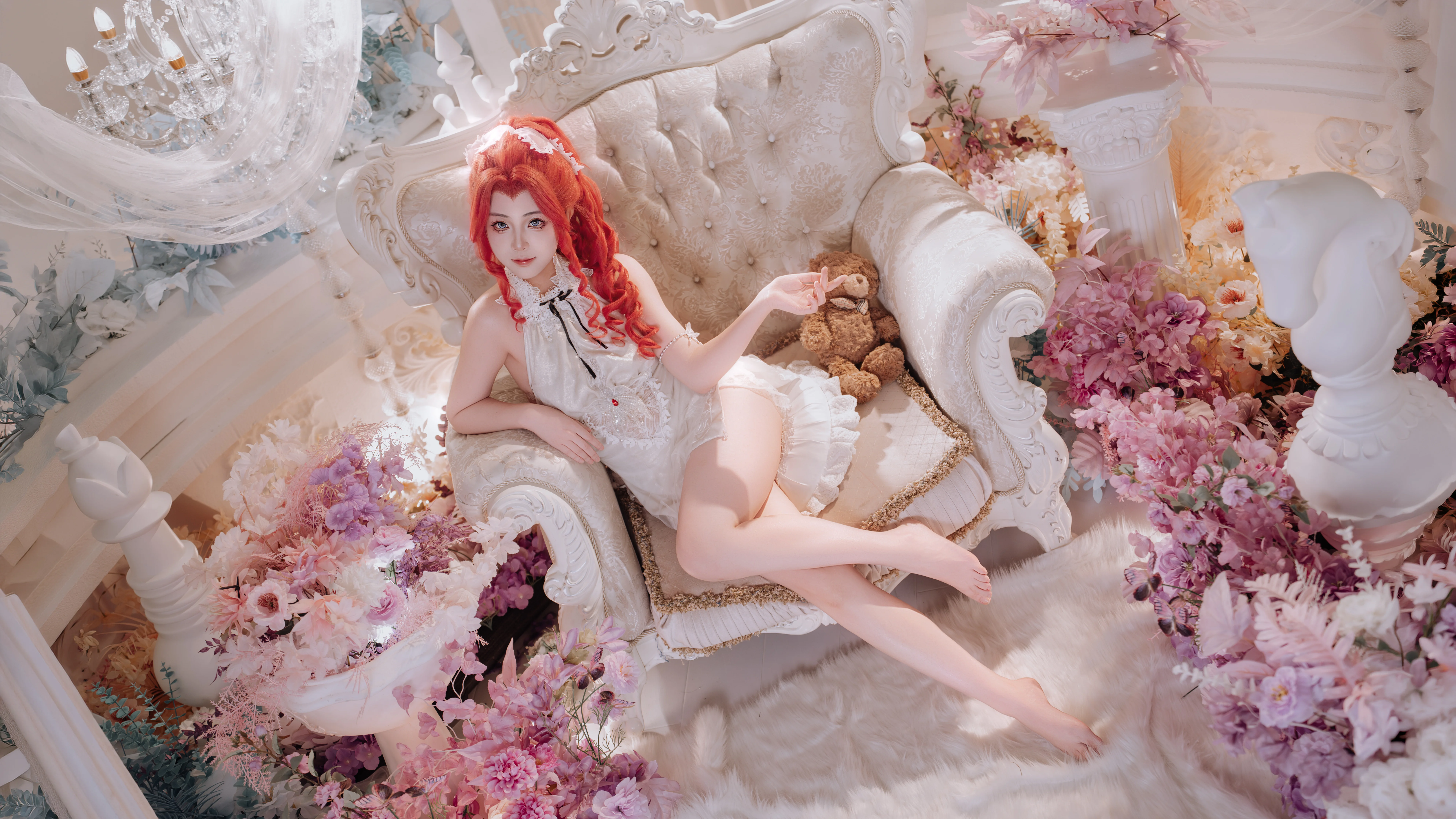 [Cyra Cosplay] Sweet Capture of Naraka: Bladepoint Cyra's Pajama Look - Image 4