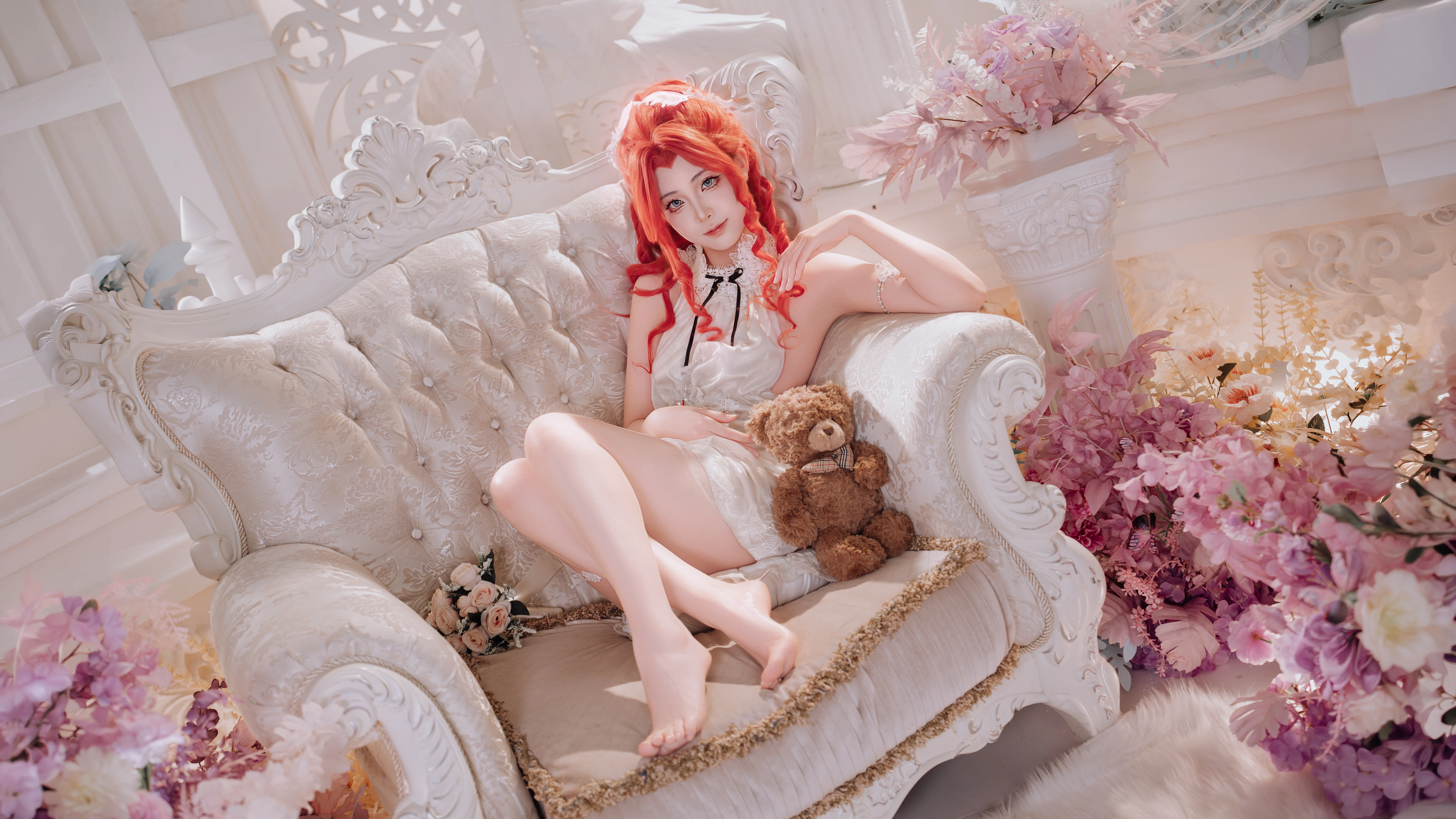 [Cyra Cosplay] Sweet Capture of Naraka: Bladepoint Cyra's Pajama Look - Image 5