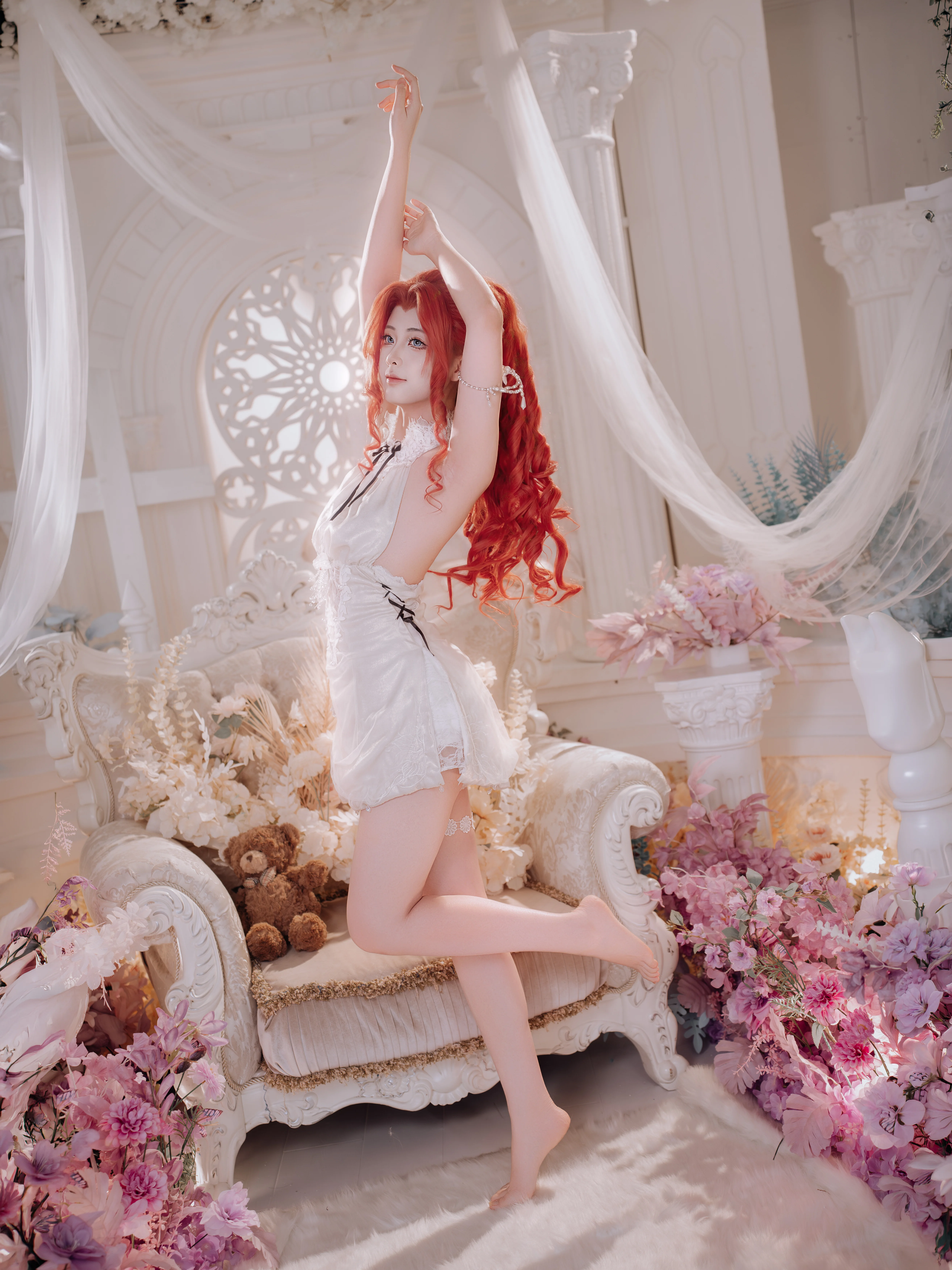 【席拉cos】永劫无间的红发少女，缎光里的梦幻午后 - 第 3 张
