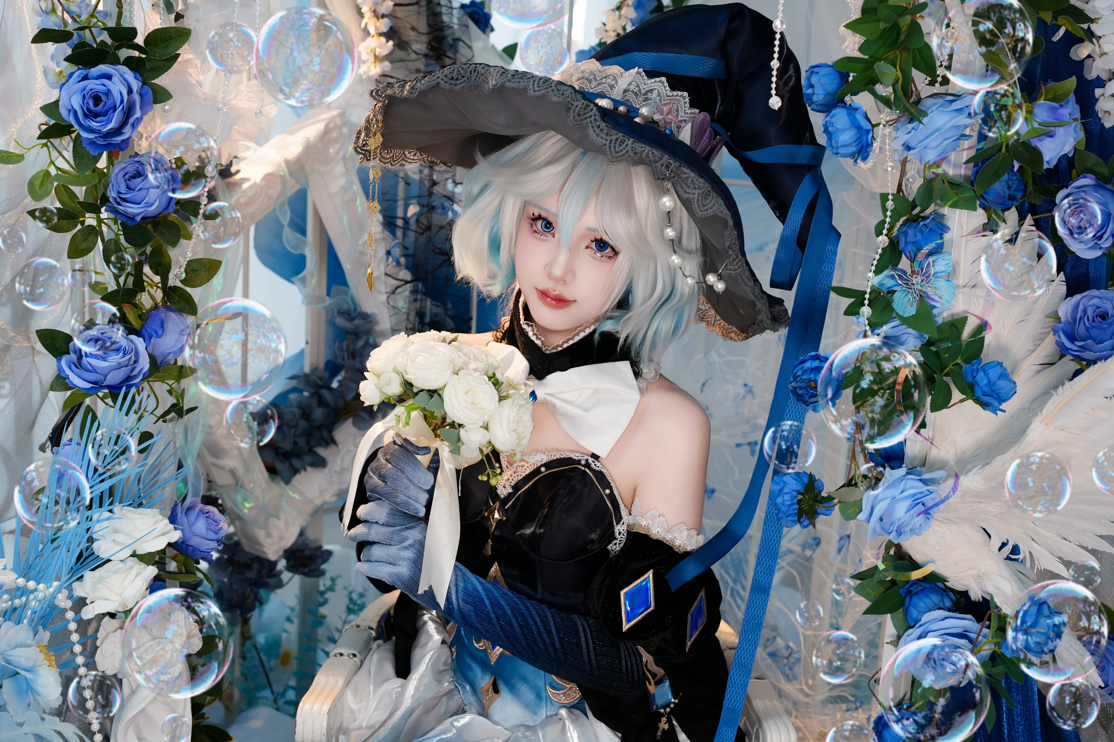 【芙寧娜cos】原神裡的深海來信，水元素與藍玫瑰的碰撞 - 第 3 張