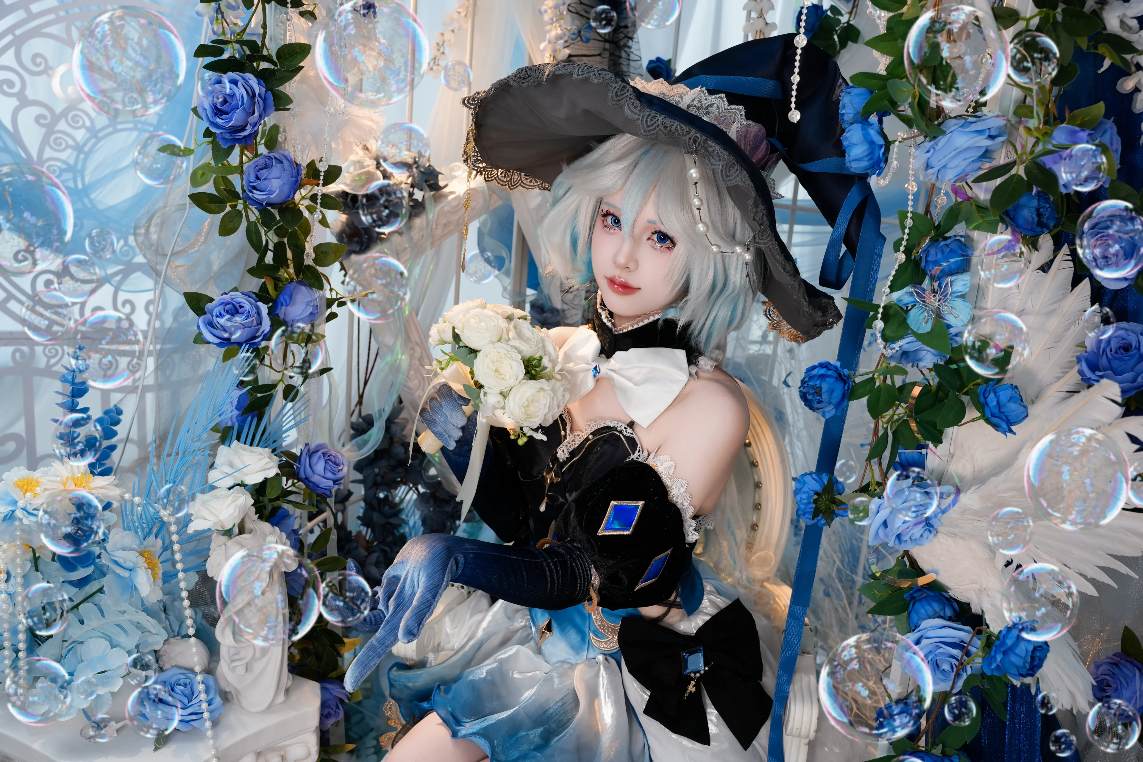 【芙寧娜cos】原神裡的深海來信，水元素與藍玫瑰的碰撞 - 第 6 張