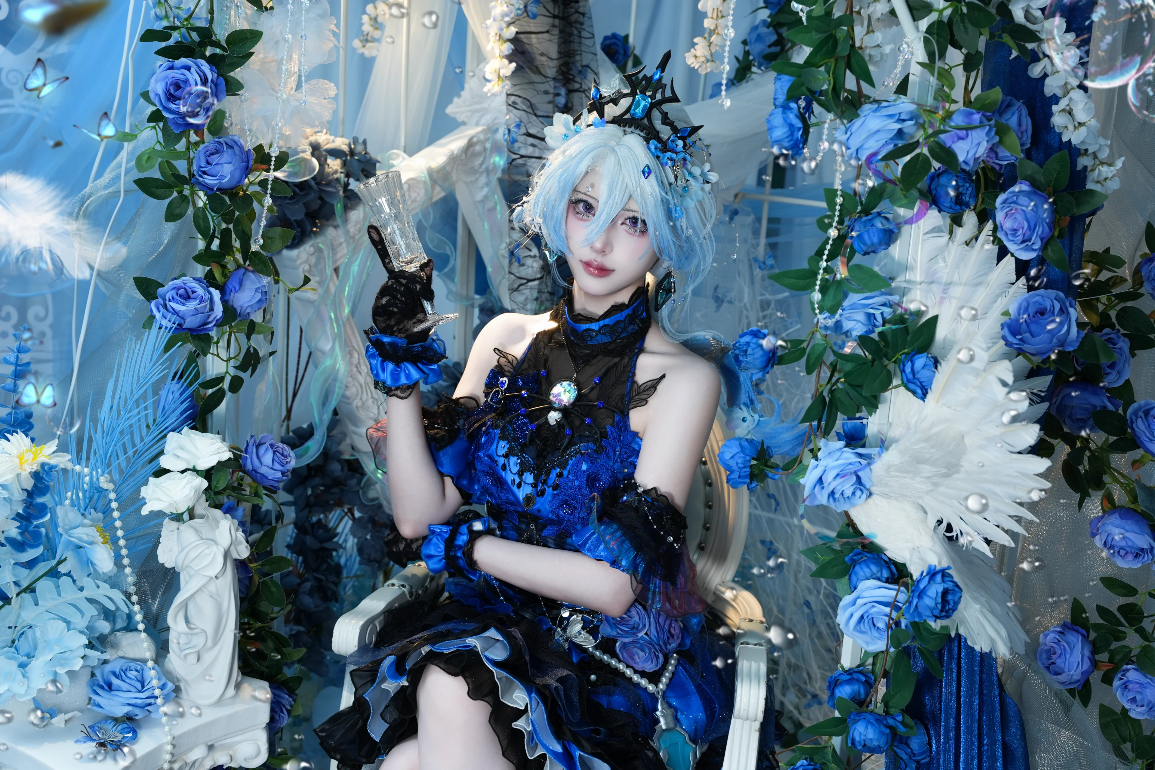 【第五人格渔女cos】引梦人蓝黑交织的幻境巡游 - 第 3 张