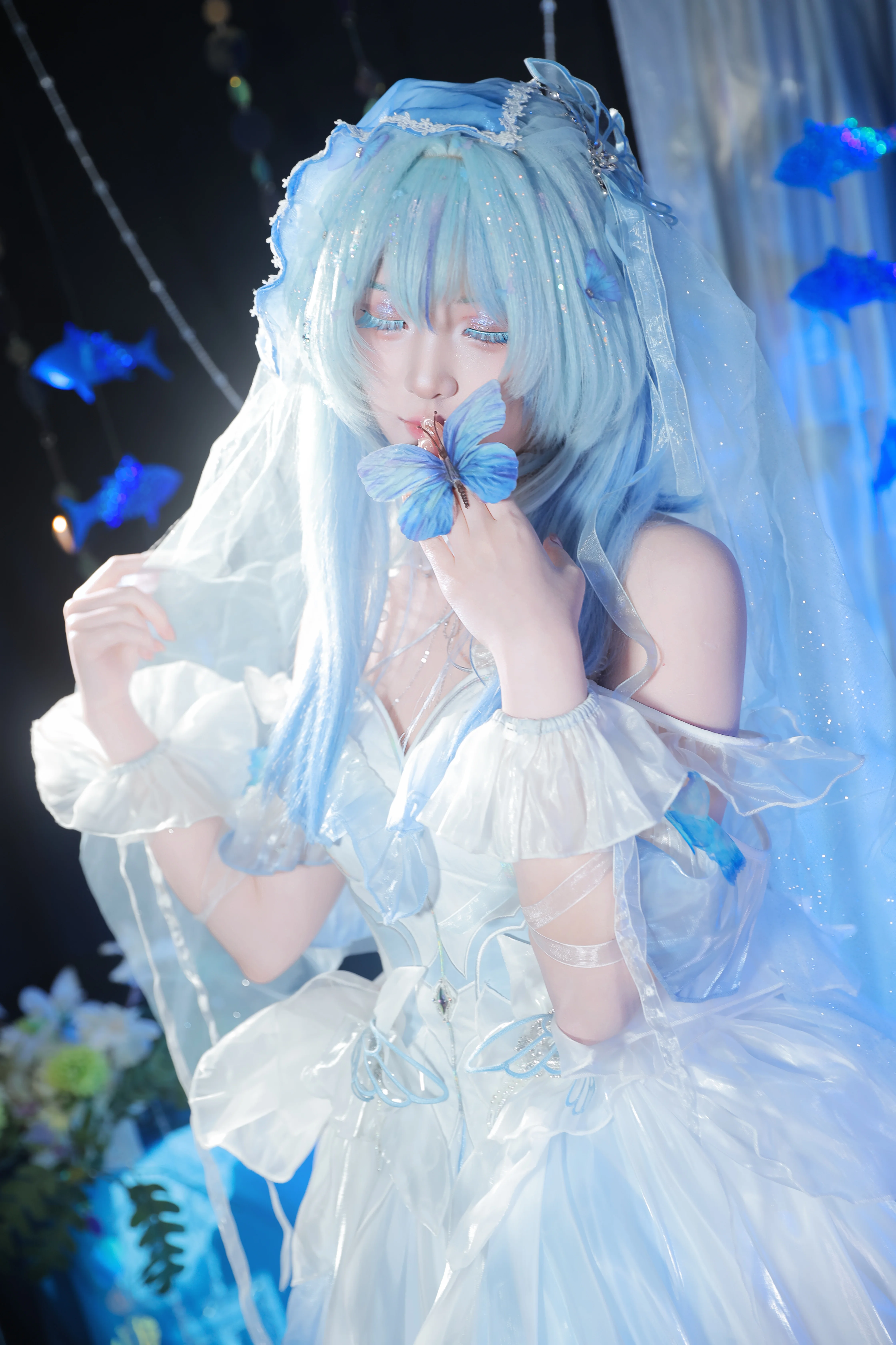 【守岸人cos】鸣潮里的月潮星纱，这次尝试了蓝白海洋风 - 第 1 张